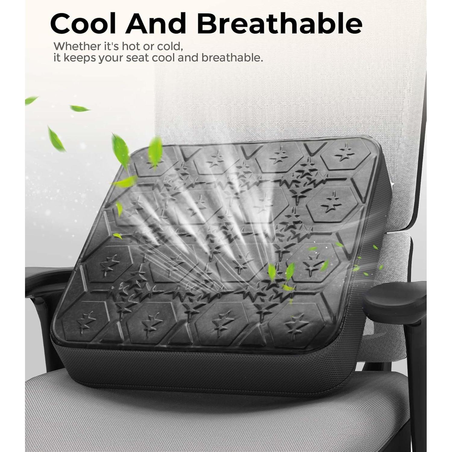 Cojín de Asiento Grande Airllantry SDH-1108 Gel y Espuma 50x45cm