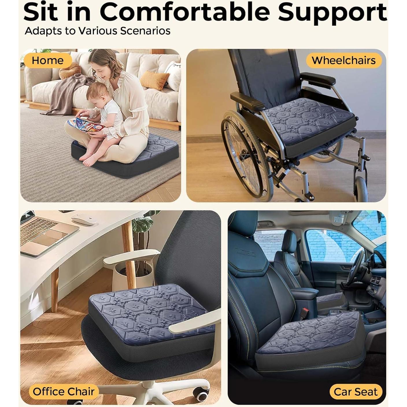 Cojín de Asiento Grande Airllantry SDH-1108 Gel y Espuma 50x45cm