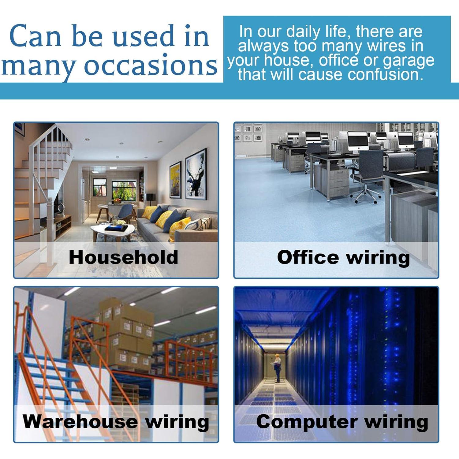 Kit 120 Clips de Cable Nylon Negro Glarks Tipo R 13mm con Tornillos