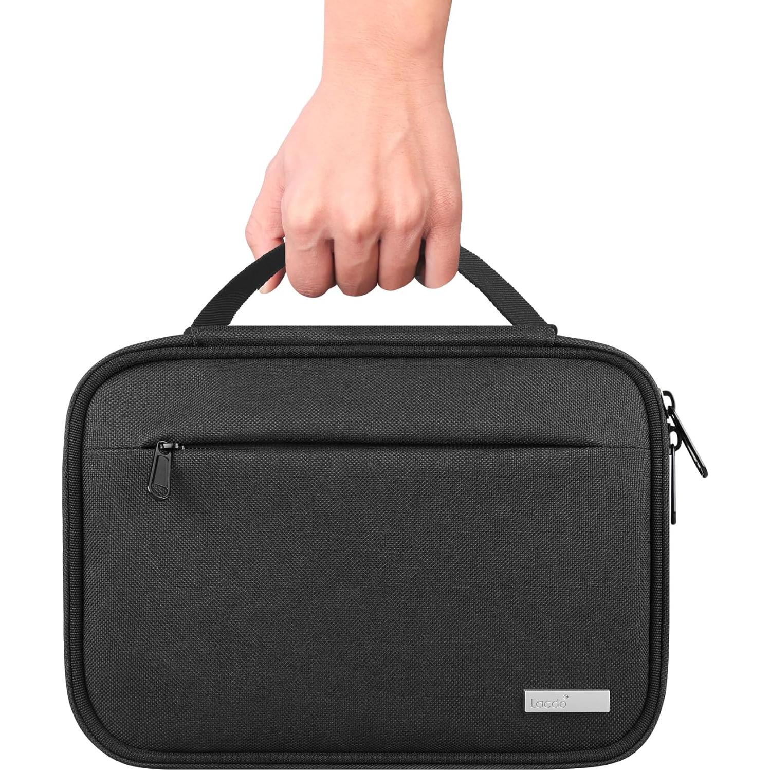 Organizador de Cables Lacdo Negro, Estuche de Viaje 6 Capas