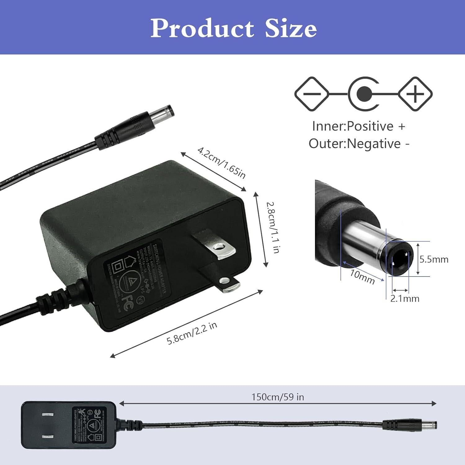 Cargador de pared 5V 1A TRYTHINK con 9 enchufes intercambiables