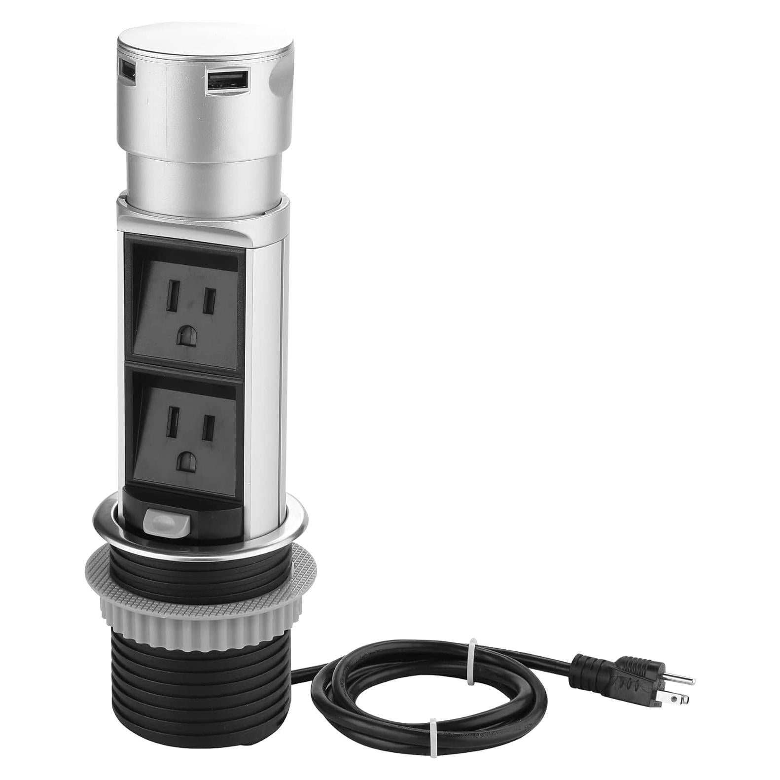 Estación de Enchufe Emergente Link2Home 2x15A + 2 USB 2.4A