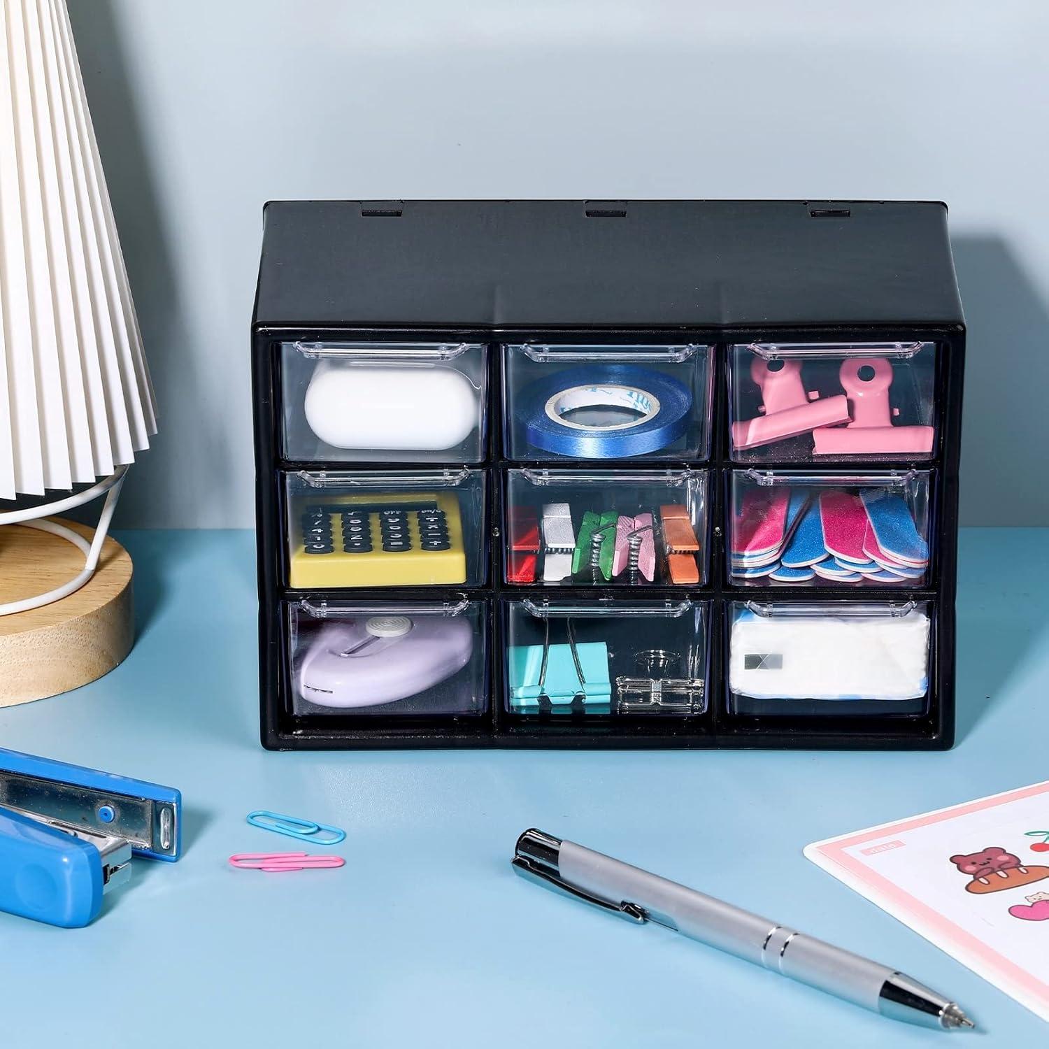 Organizador de Cajones Rtteri 9 Piezas Plástico Negro