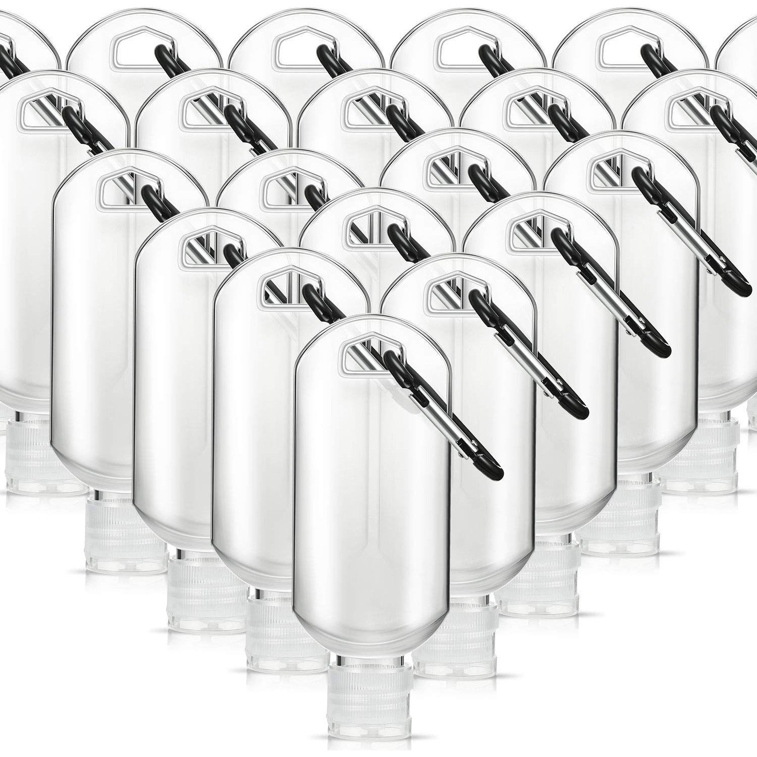 Juego de 8 Botellas de Viaje 50 ml VHOPMORE con Llavero