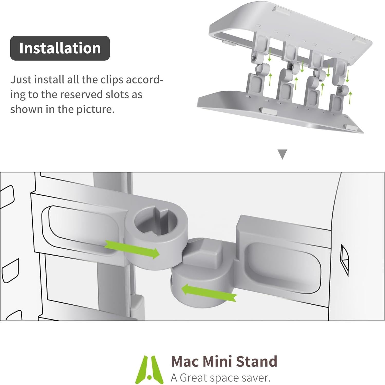 Soporte Vertical ABS para Mac Mini 2010-2024 - Gris