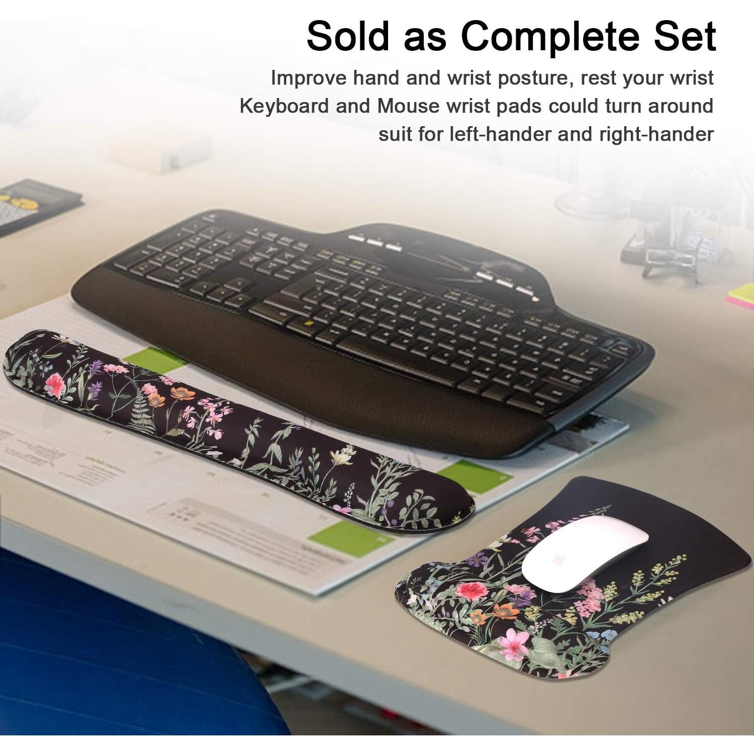 Conjunto Reposamuñecas Ergonómico iCasso Weeds - Espuma de Memoria