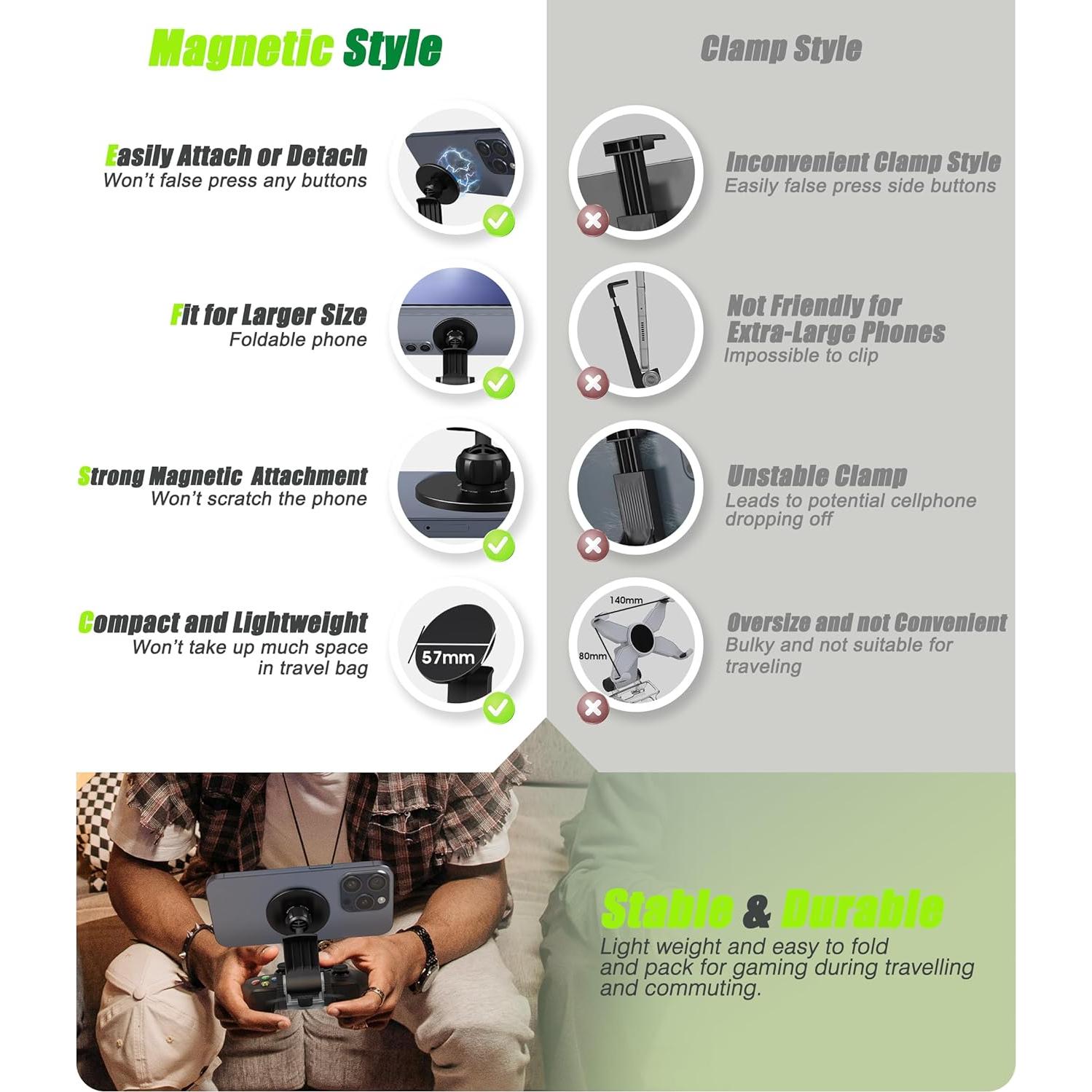 Soporte Magnético para Controlador Xbox Genérico Negro