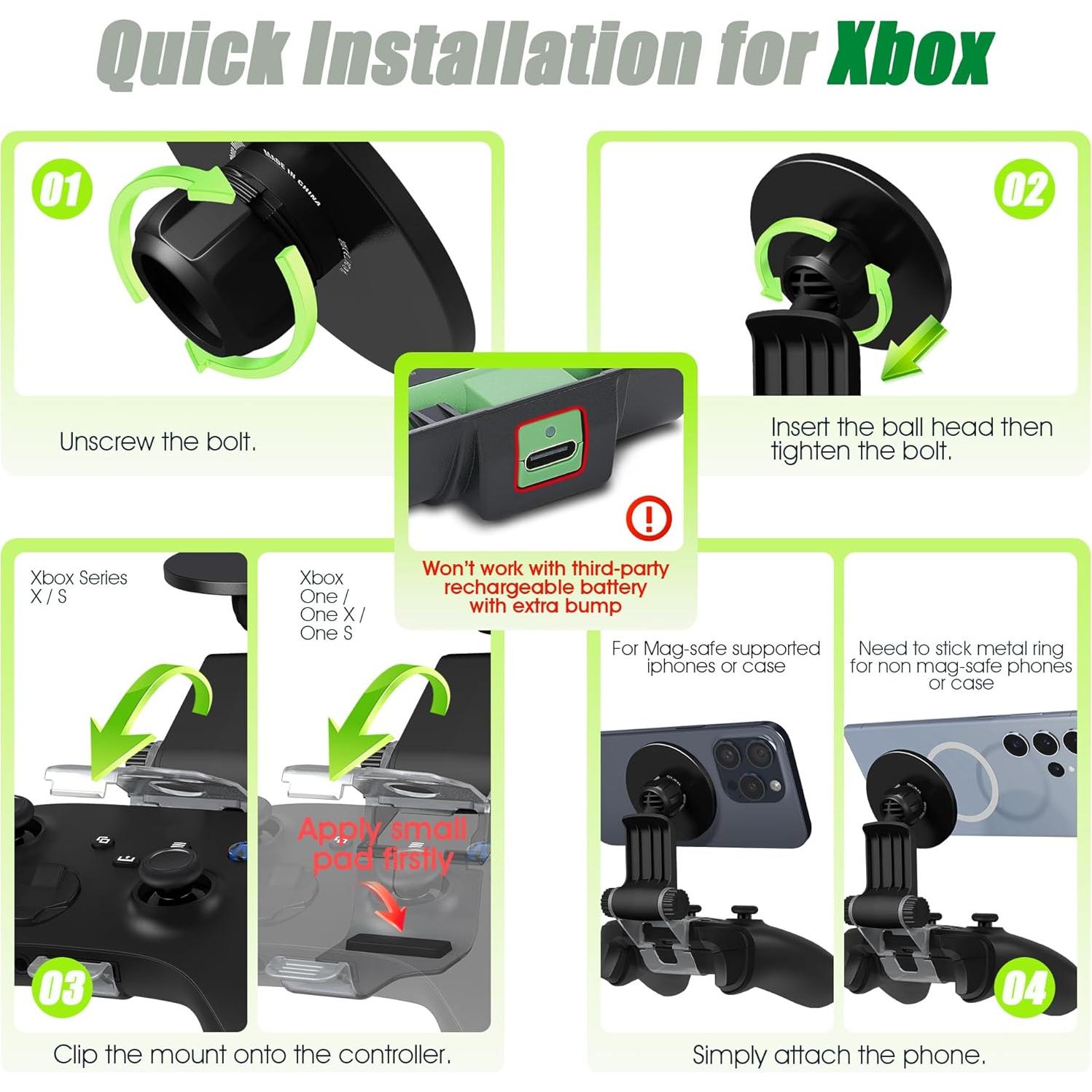 Soporte Magnético para Controlador Xbox Genérico Negro