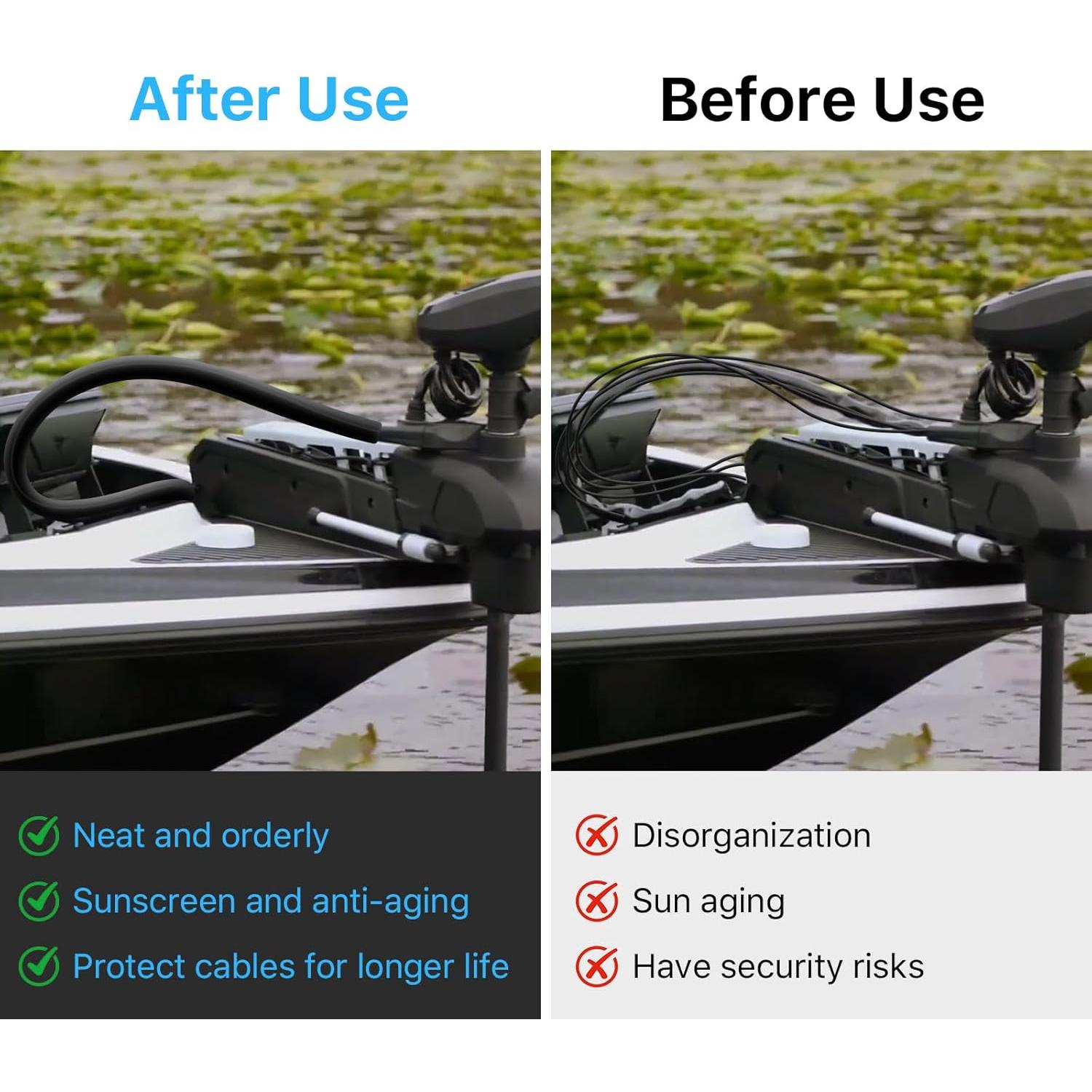 Manga de Cable para Motor de Remolque MJFSGYO 152.4 cm Negro