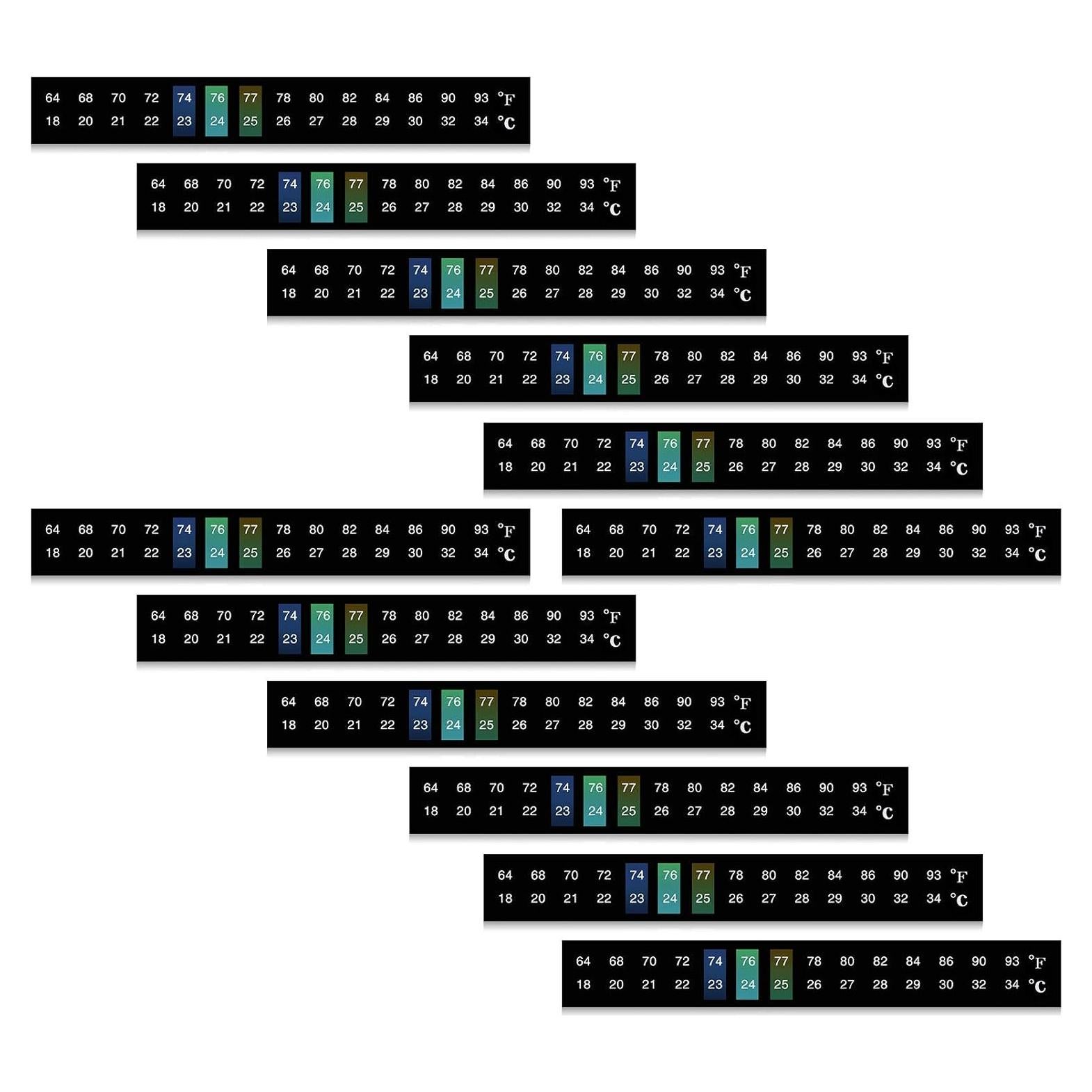 Termómetros Adhesivos Zonon 12 Pcs para Fermentación 18-34°C