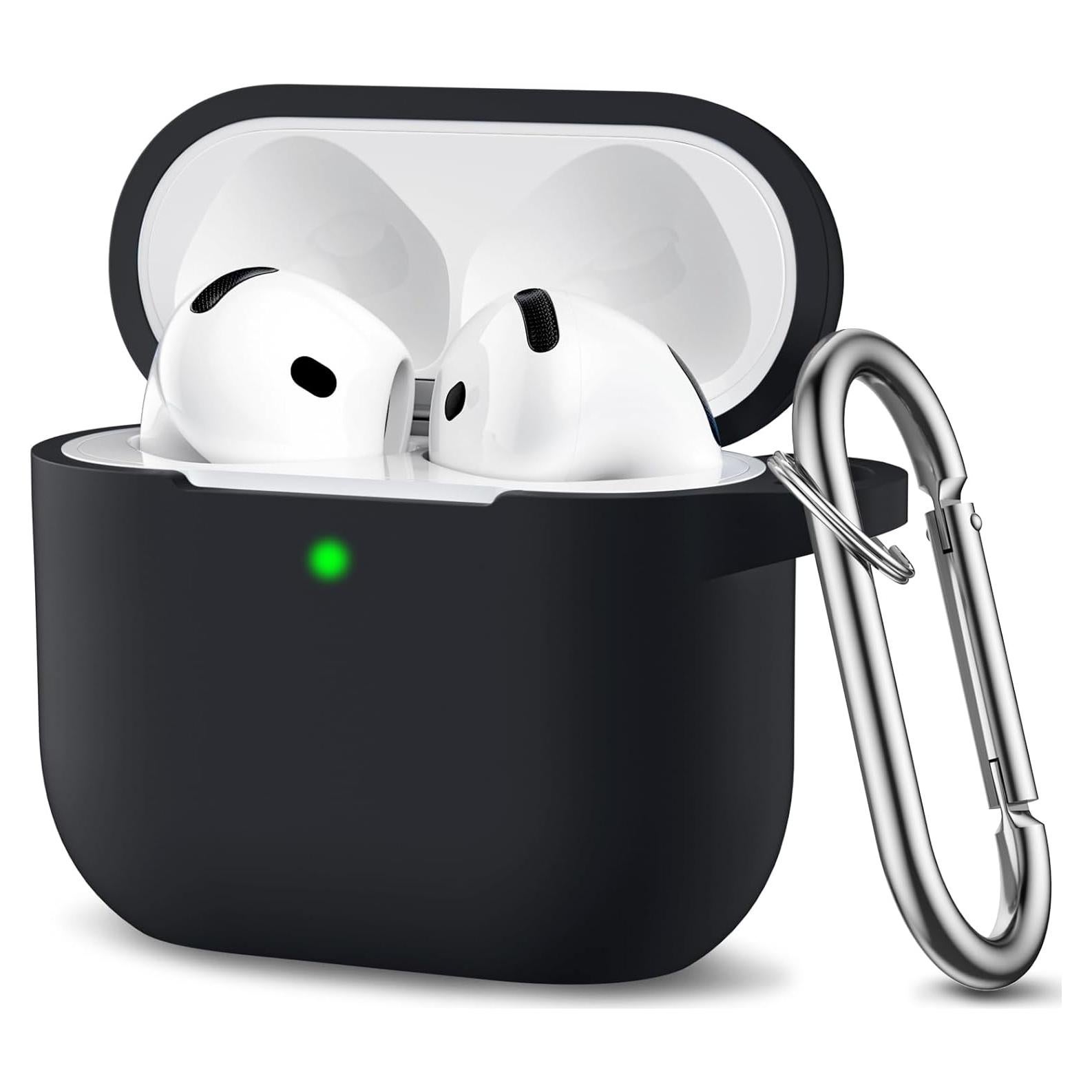 Funda de Silicona DaQin para AirPods 4 - Protección Completa Negra
