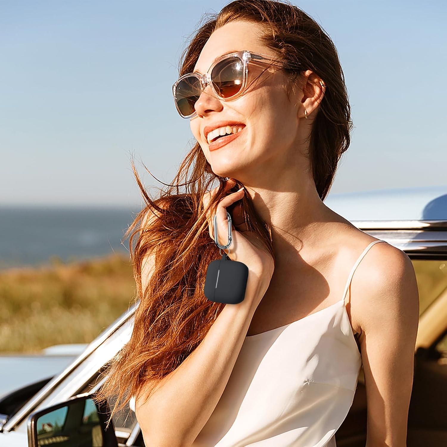 Funda de Silicona DaQin para AirPods 4 - Protección Completa Negra