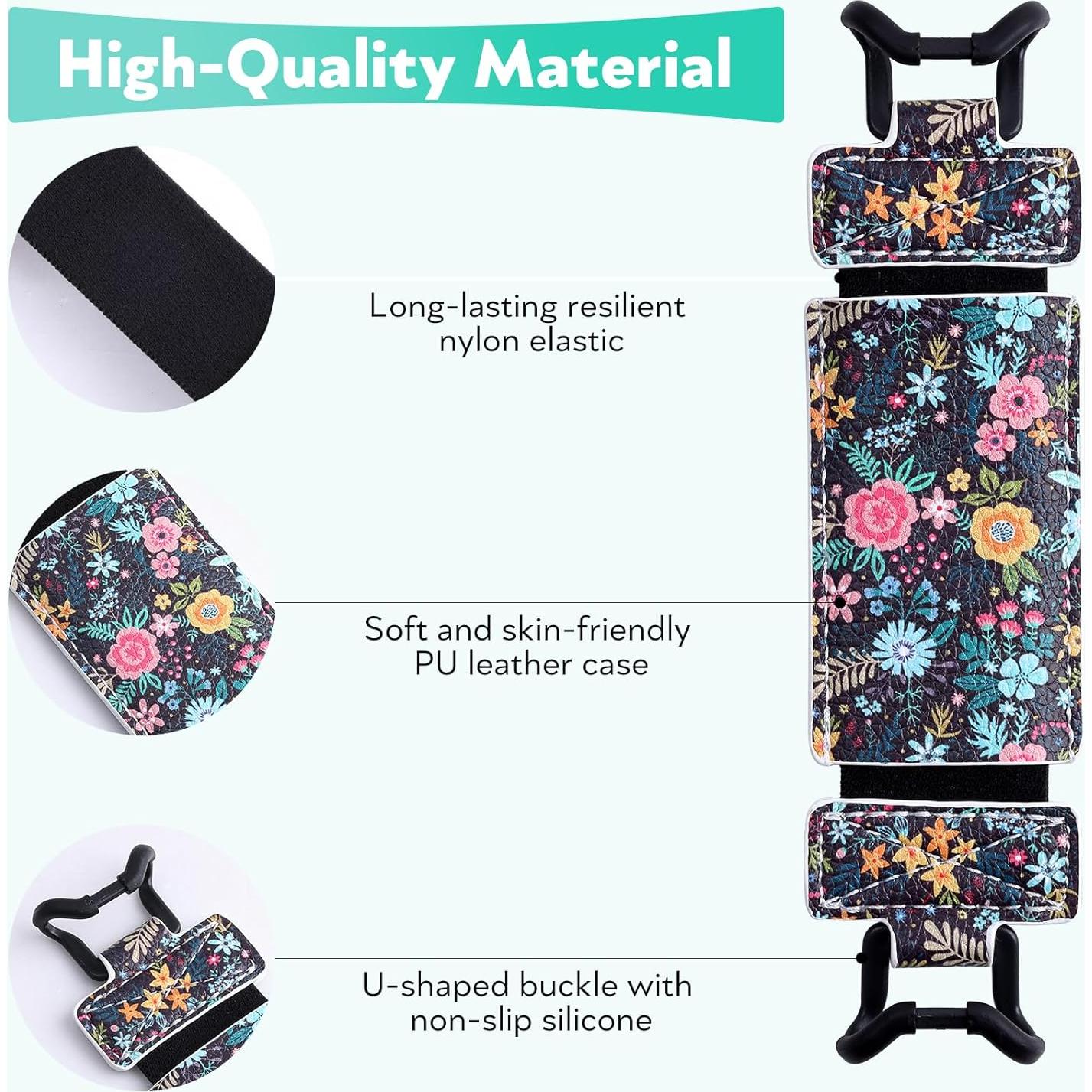 Correa de Mano para Kindle y Tabletas - Xiviers - Flor Negra