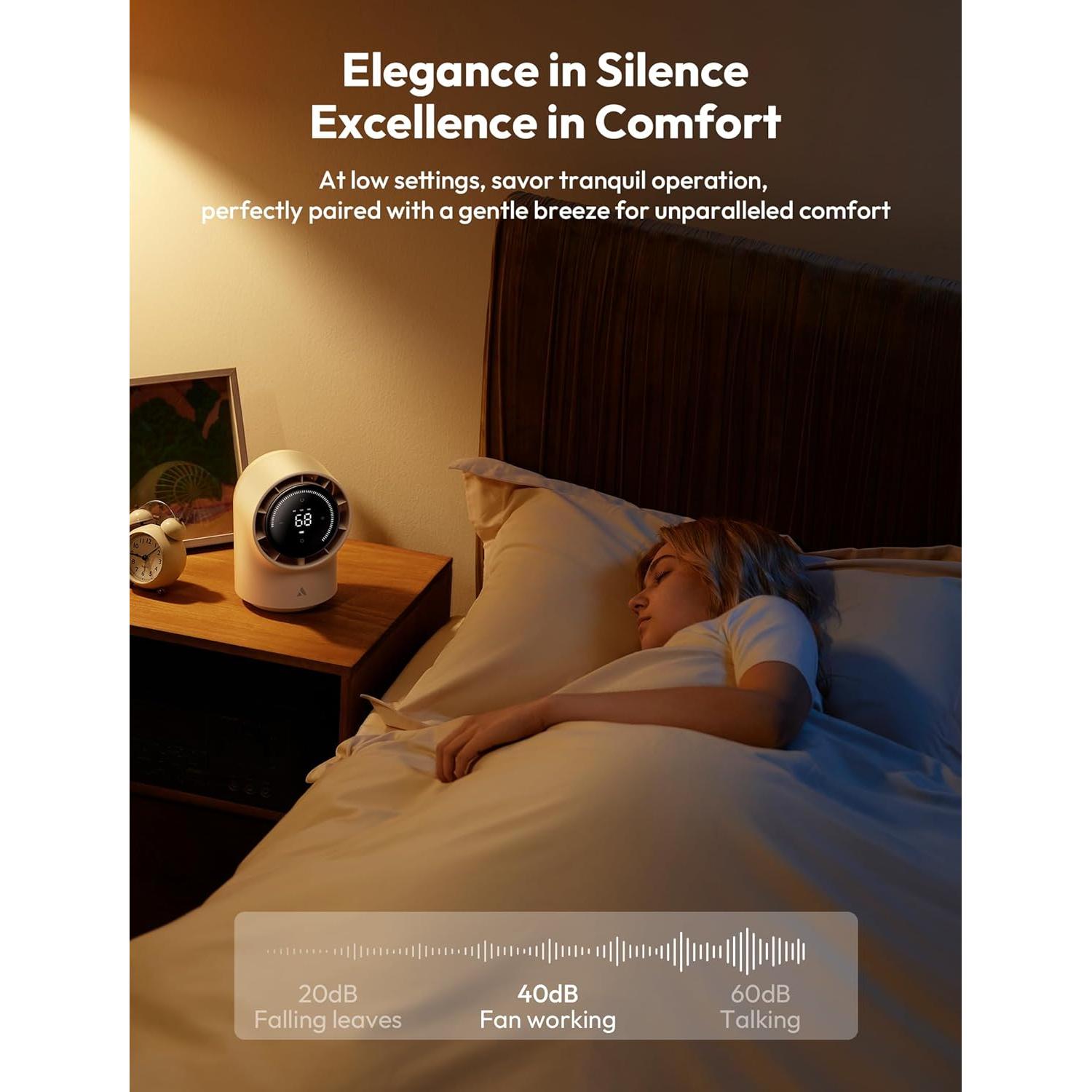 Ventilador de Mesa Aecooly TB01 Silencioso 100 Velocidades 8000mAh