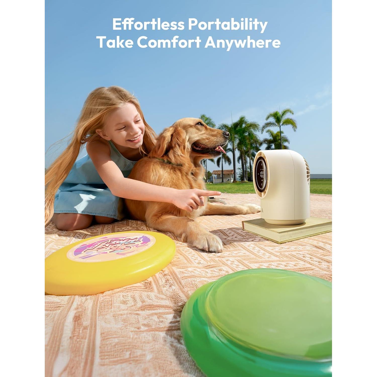 Ventilador de Mesa Aecooly TB01 Silencioso 100 Velocidades 8000mAh