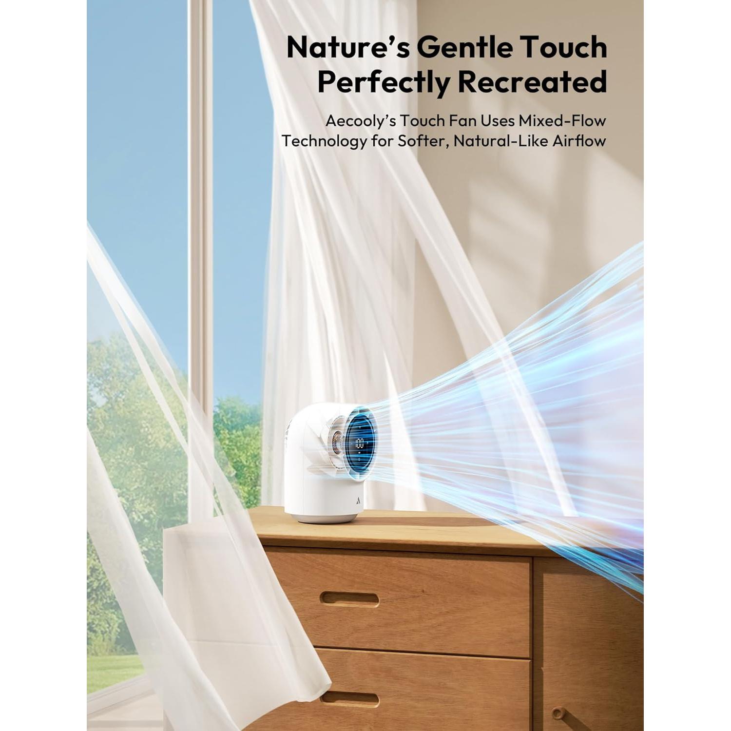 Ventilador de Mesa Aecooly Chic 01 Lite 100 Velocidades Batería 4000mAh