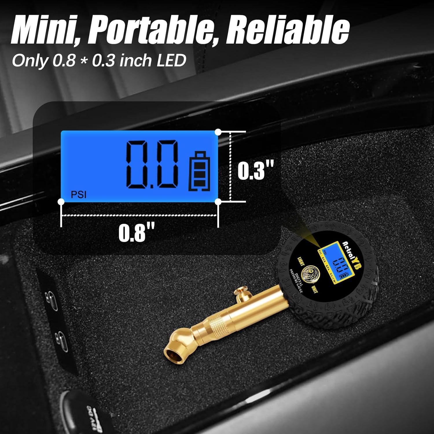 Medidor de Presión de Neumáticos Digital AetralYB 100 PSI