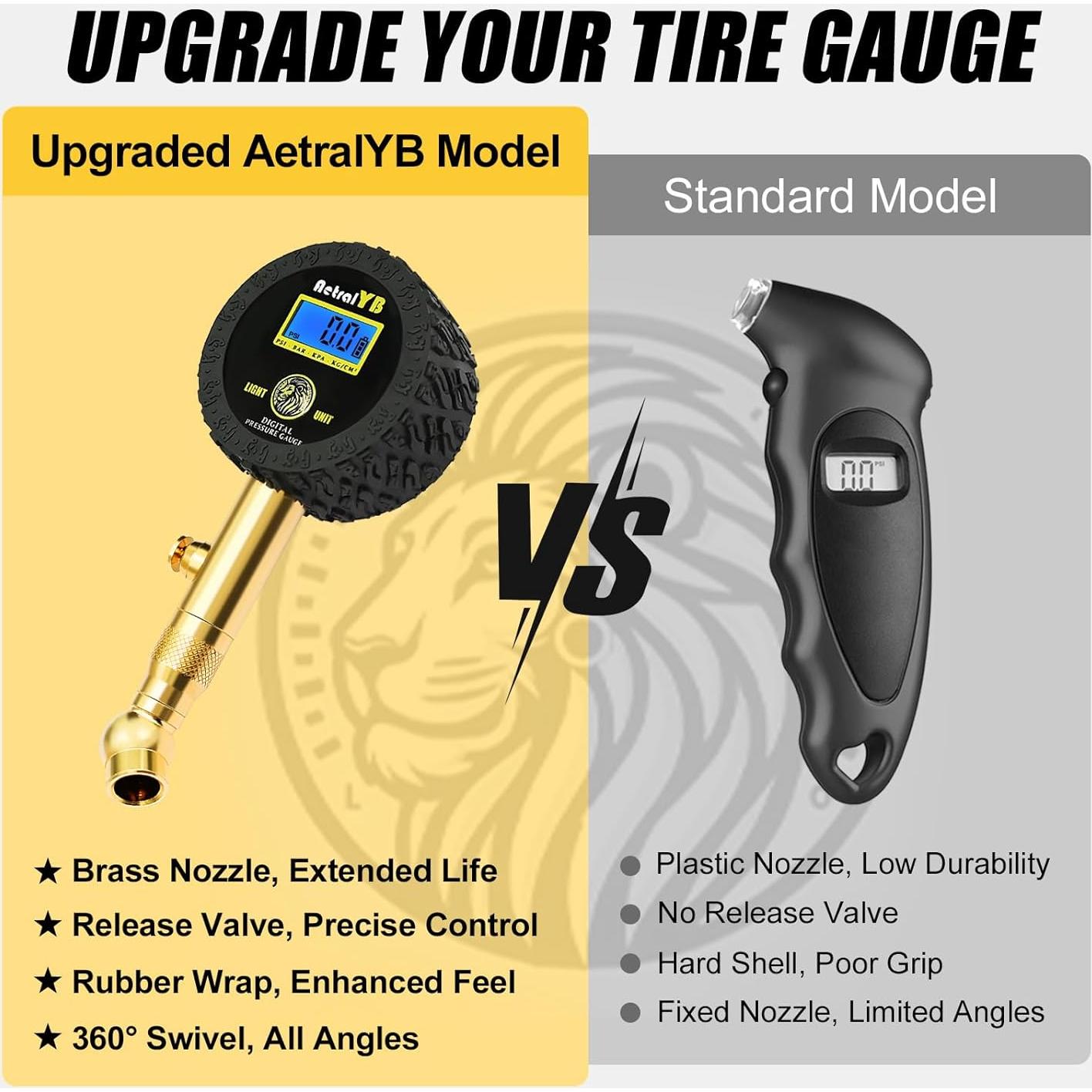 Medidor de Presión de Neumáticos Digital AetralYB 100 PSI