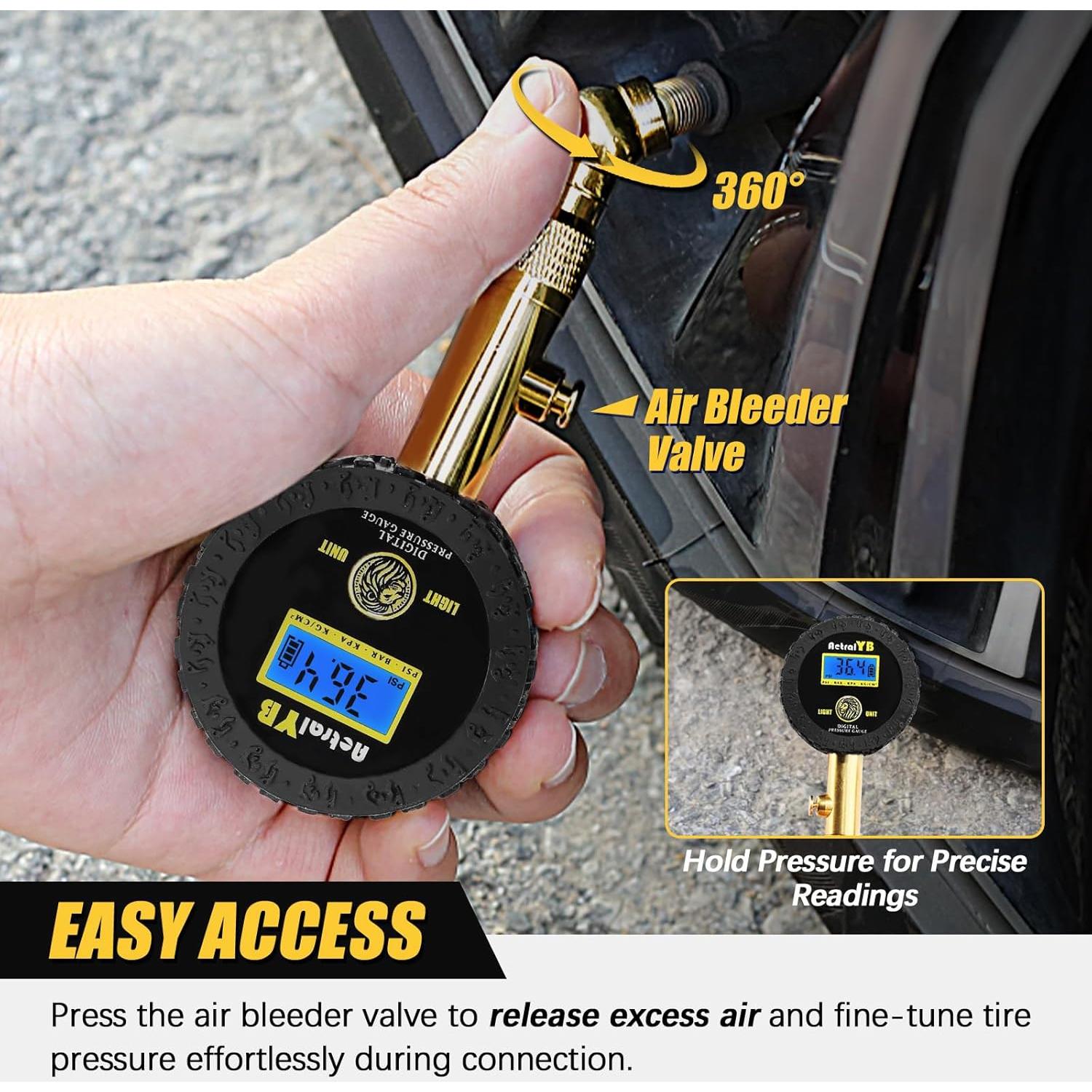 Medidor de Presión de Neumáticos Digital AetralYB 100 PSI