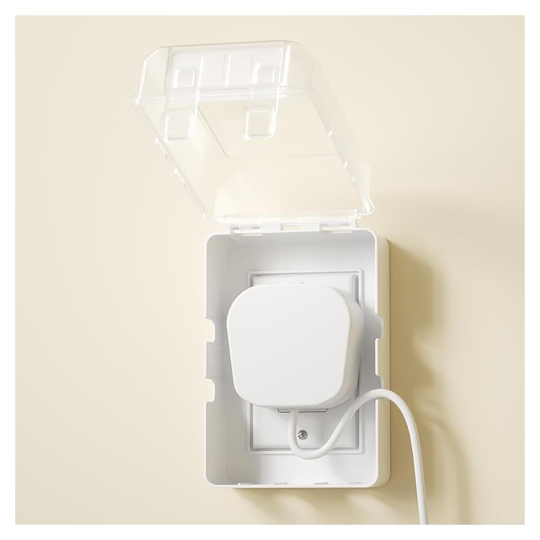 Caja de Seguridad para Enchufes Eléctricos Safelon - Transparente-Blanco