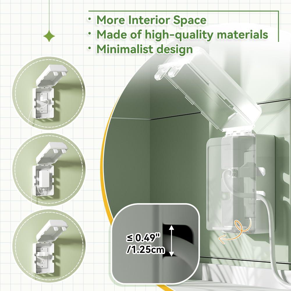 Caja de Seguridad para Enchufes Eléctricos Safelon - Transparente-Blanco