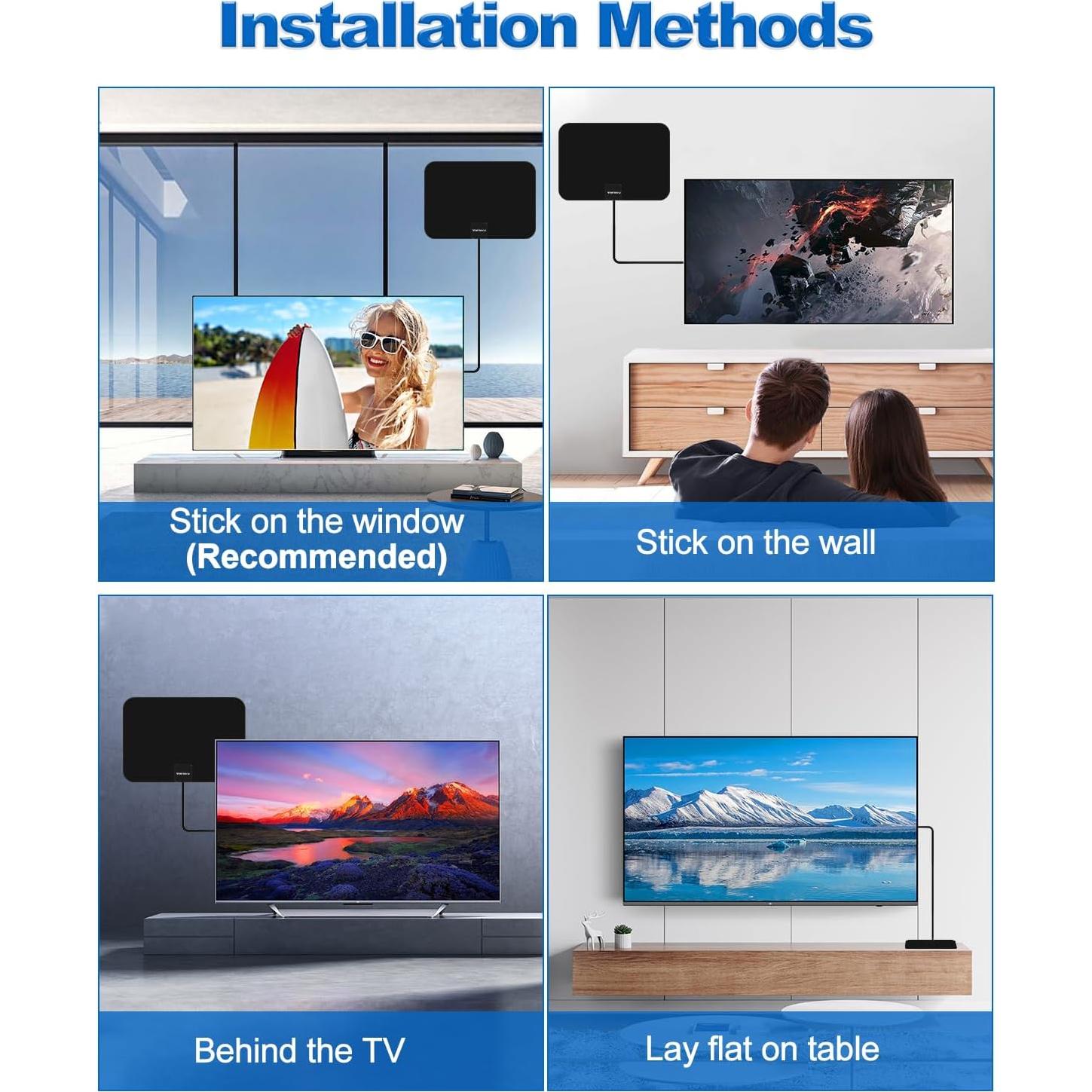 Antena de TV Interior Vansky VS-TX01 Amplificada 1080p 5m