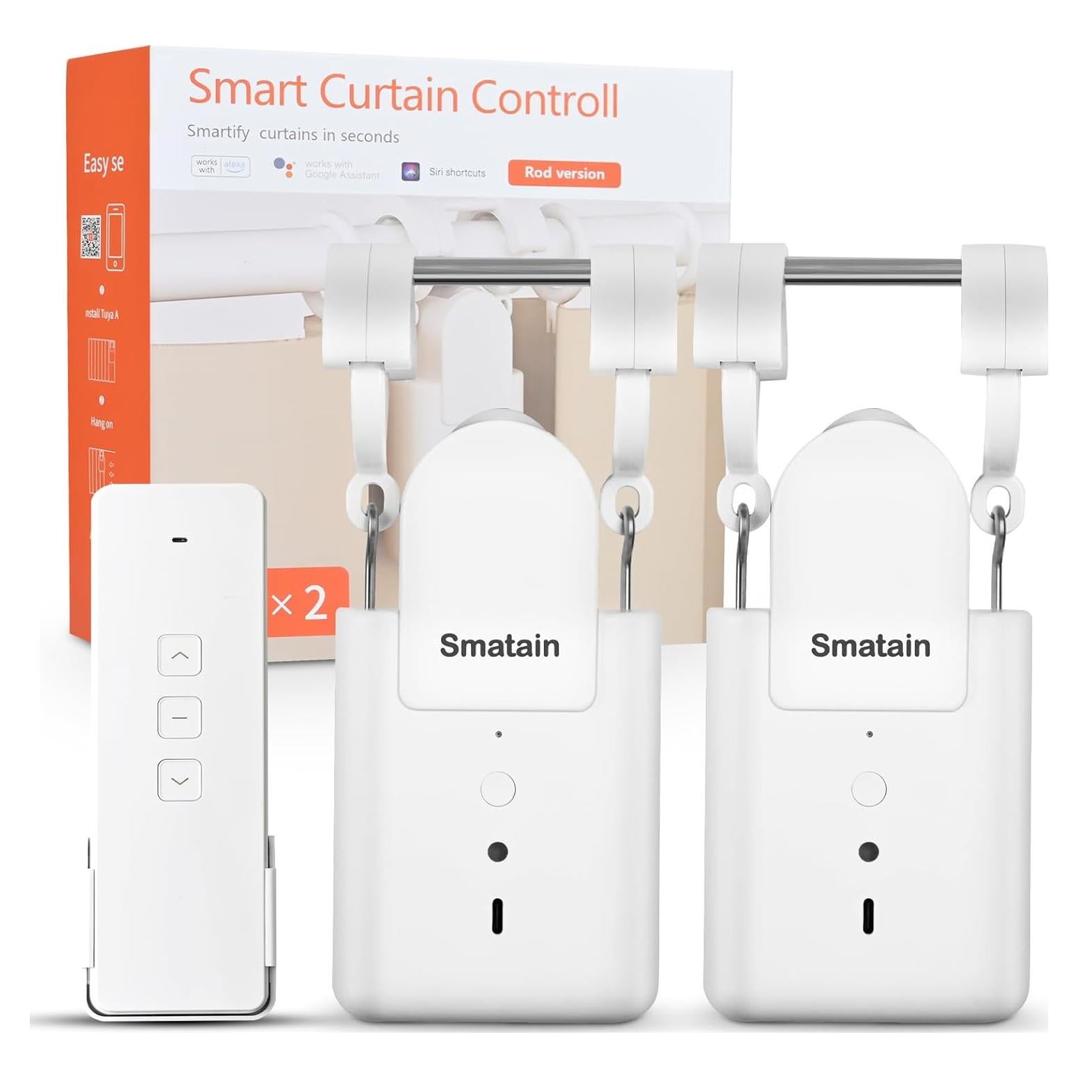 Abridor de Cortinas Automático Smatain - Control Remoto y Voz