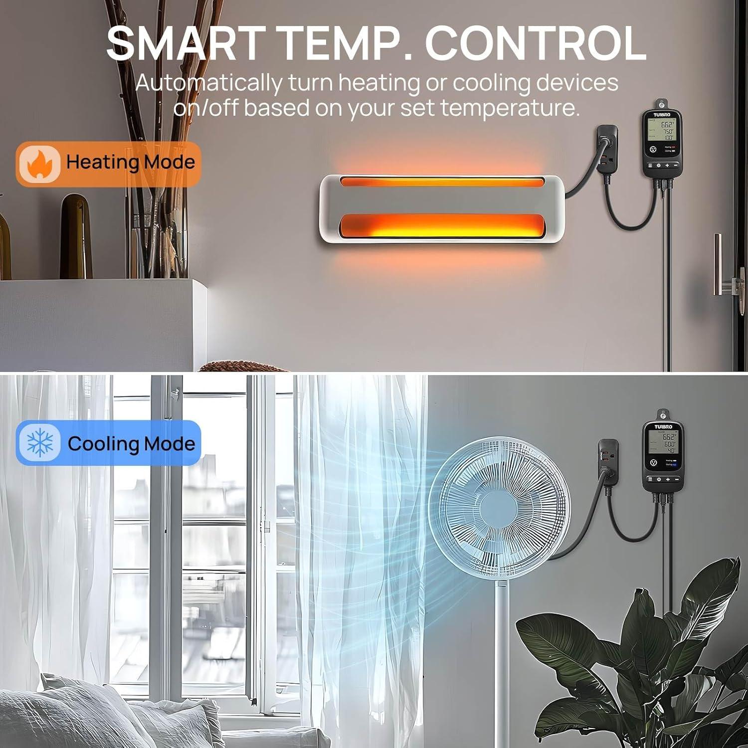 Controlador de Temperatura Inteligente TURBRO TC01 WiFi 0-100°C