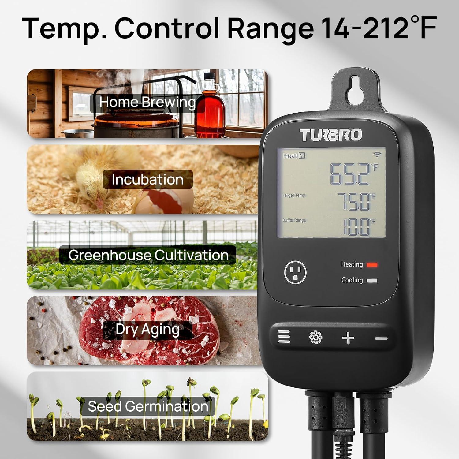 Controlador de Temperatura Inteligente TURBRO TC01 WiFi 0-100°C
