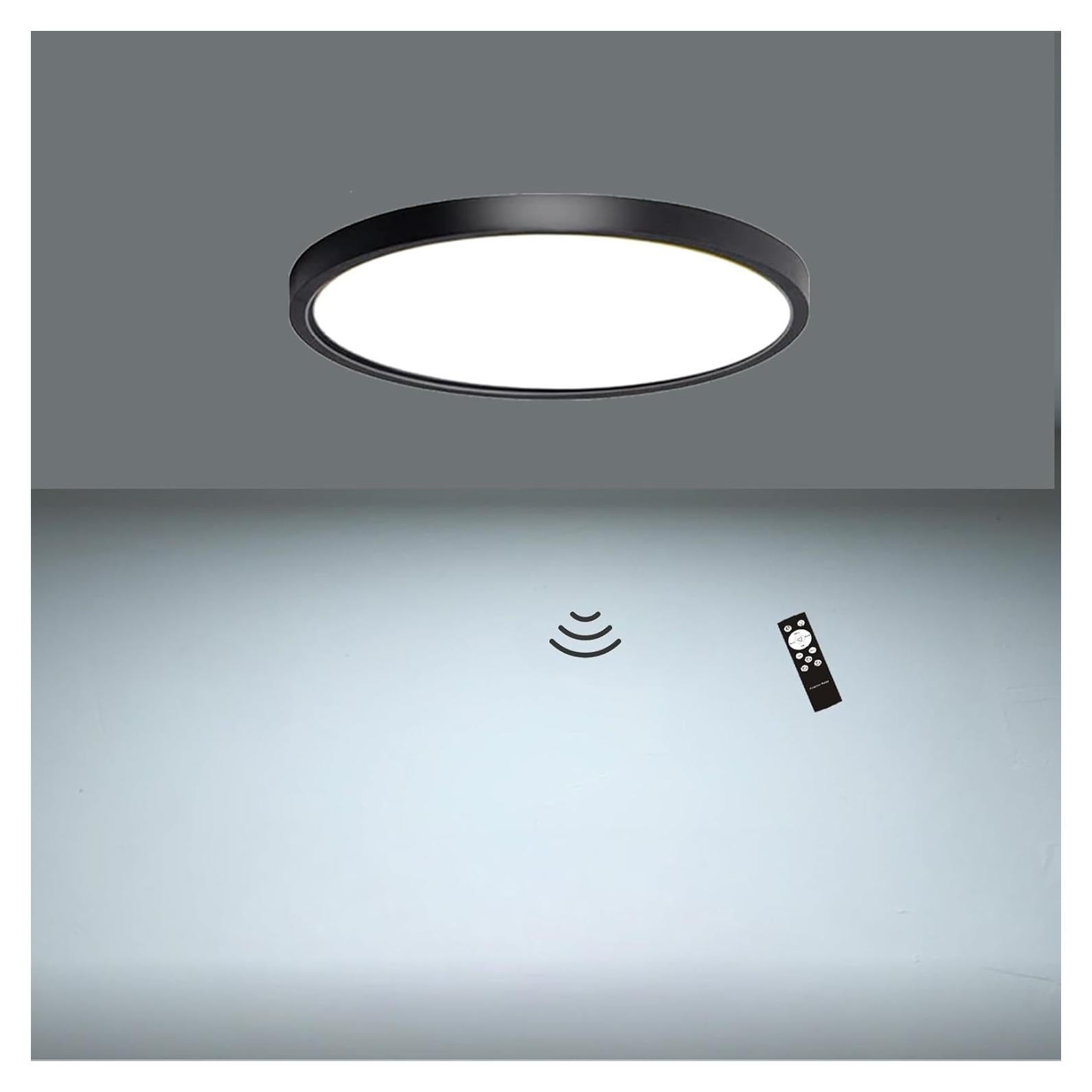 Luz de Techo con Sensor de Movimiento ZSYUBO 17.78cm Negra