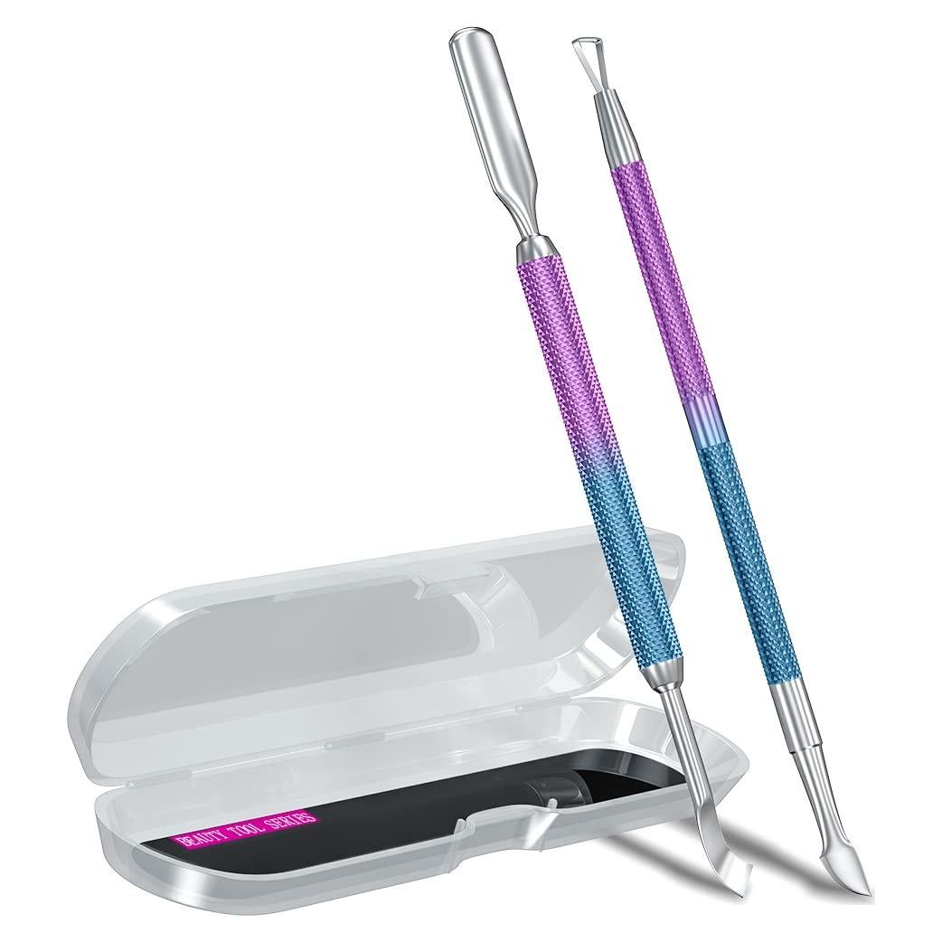 Set de 2 Cortadores y Empujadores de Cutículas GA&EN Acero Inoxidable