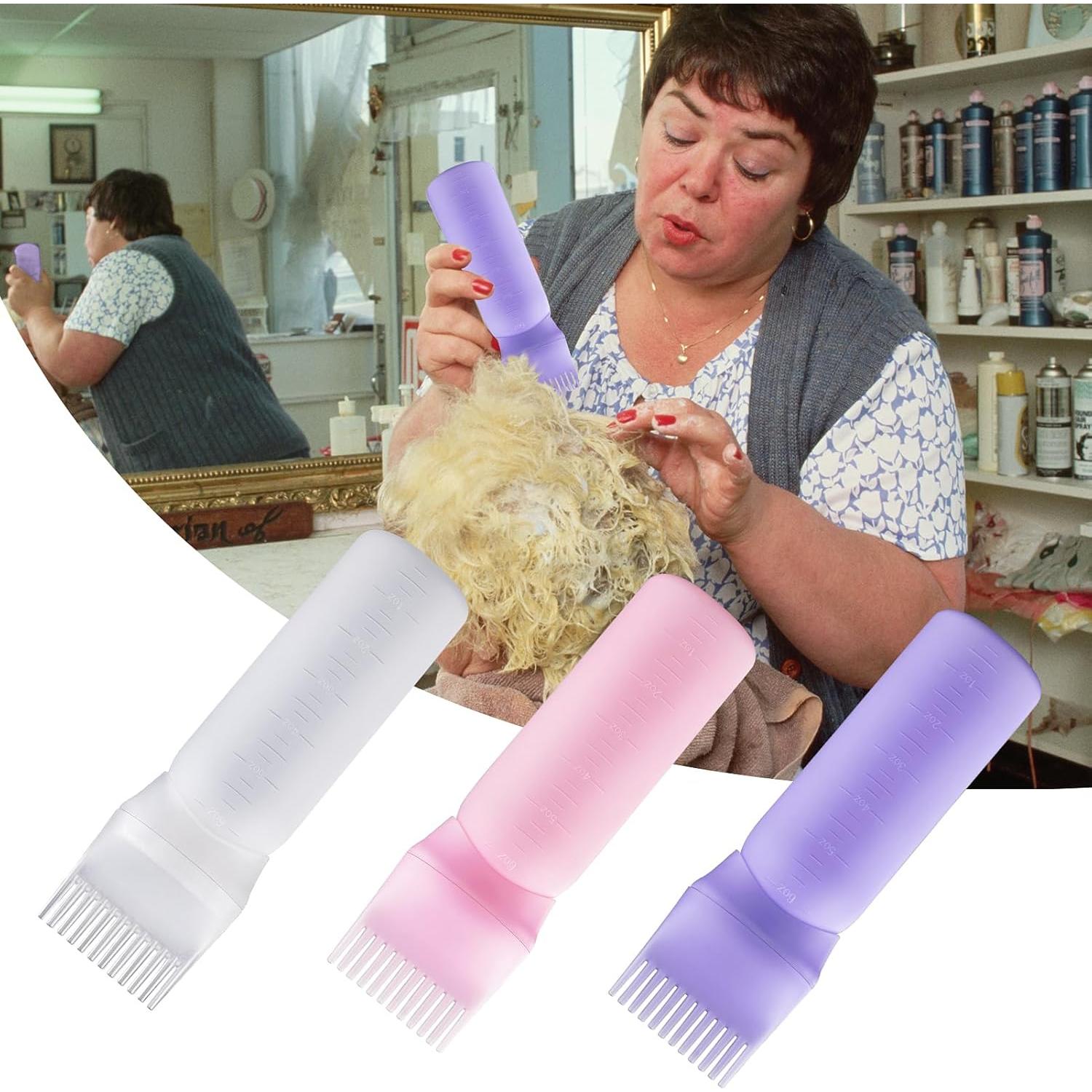 Botella Aplicadora de Peine Cosywell 180 ml 3 Unidades Rosa Púrpura