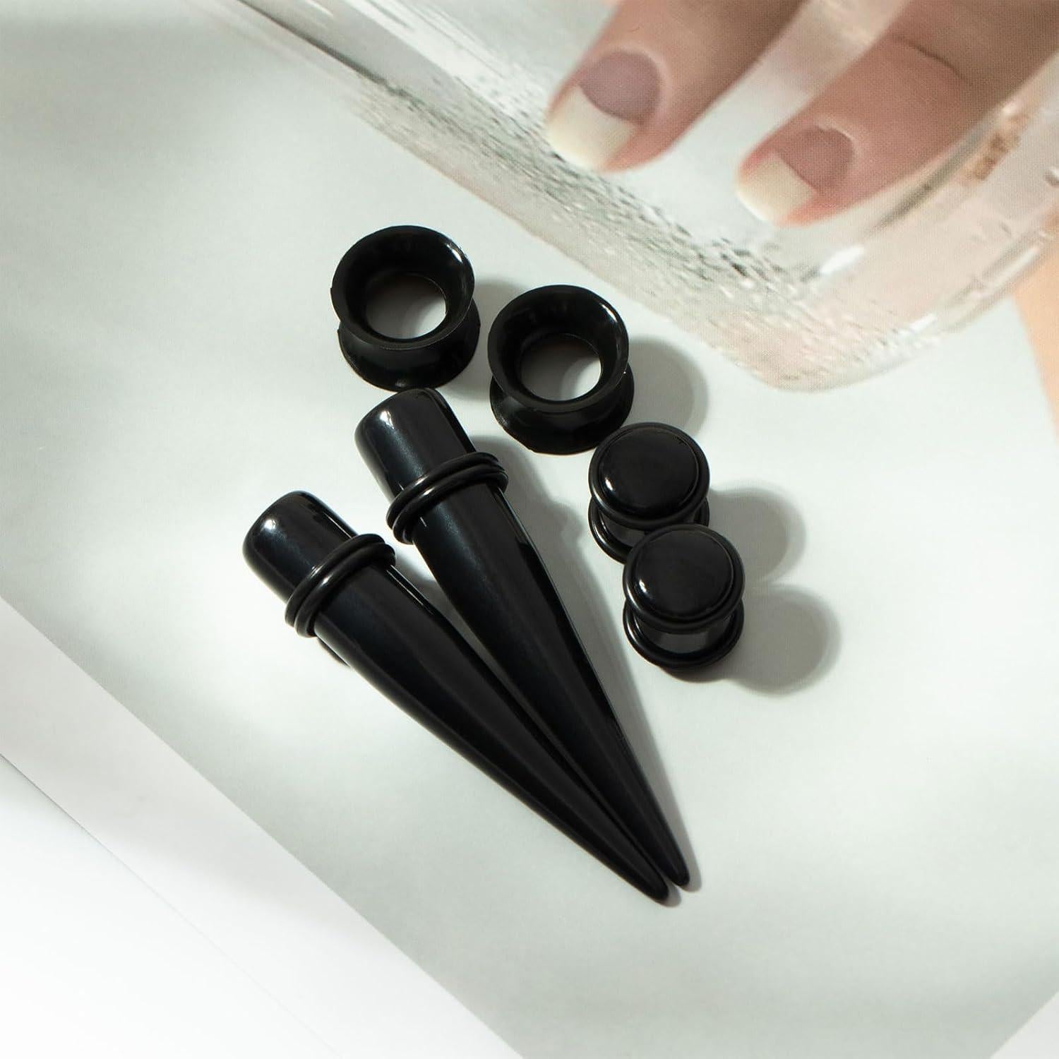 Kit de Estiramiento de Orejas 50 Pcs CABBE KALLO Silicona Acrílico