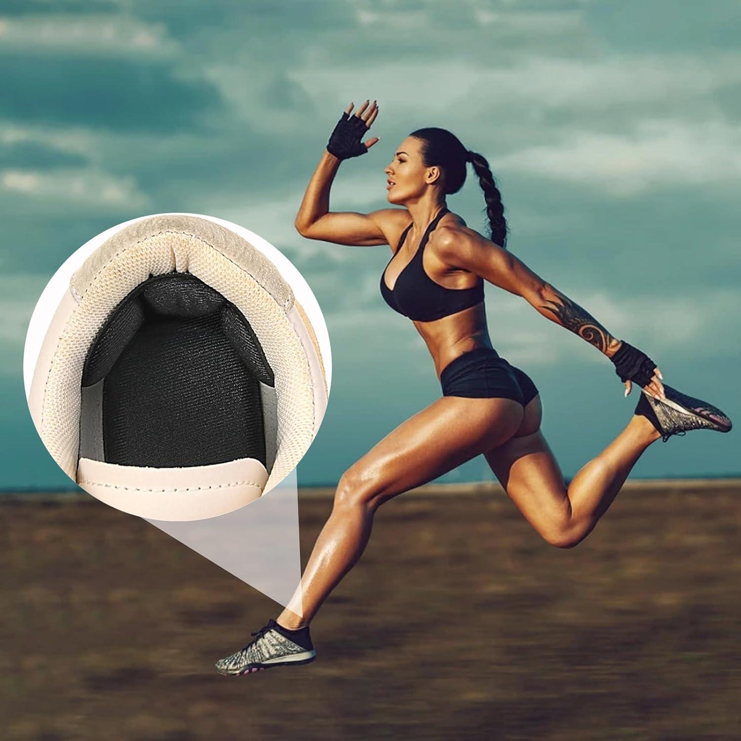 Almohadillas de talón adhesivas WY LIGHTING, 4 piezas, negras