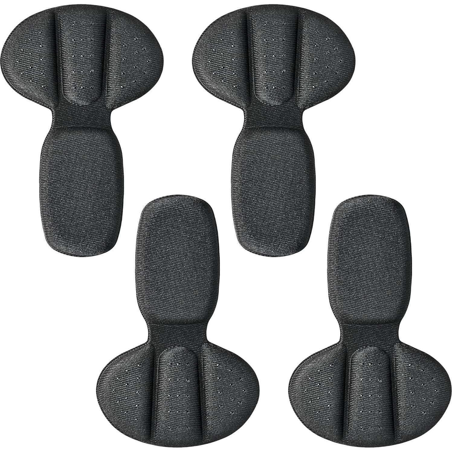 Almohadillas de talón adhesivas WY LIGHTING, 4 piezas, negras