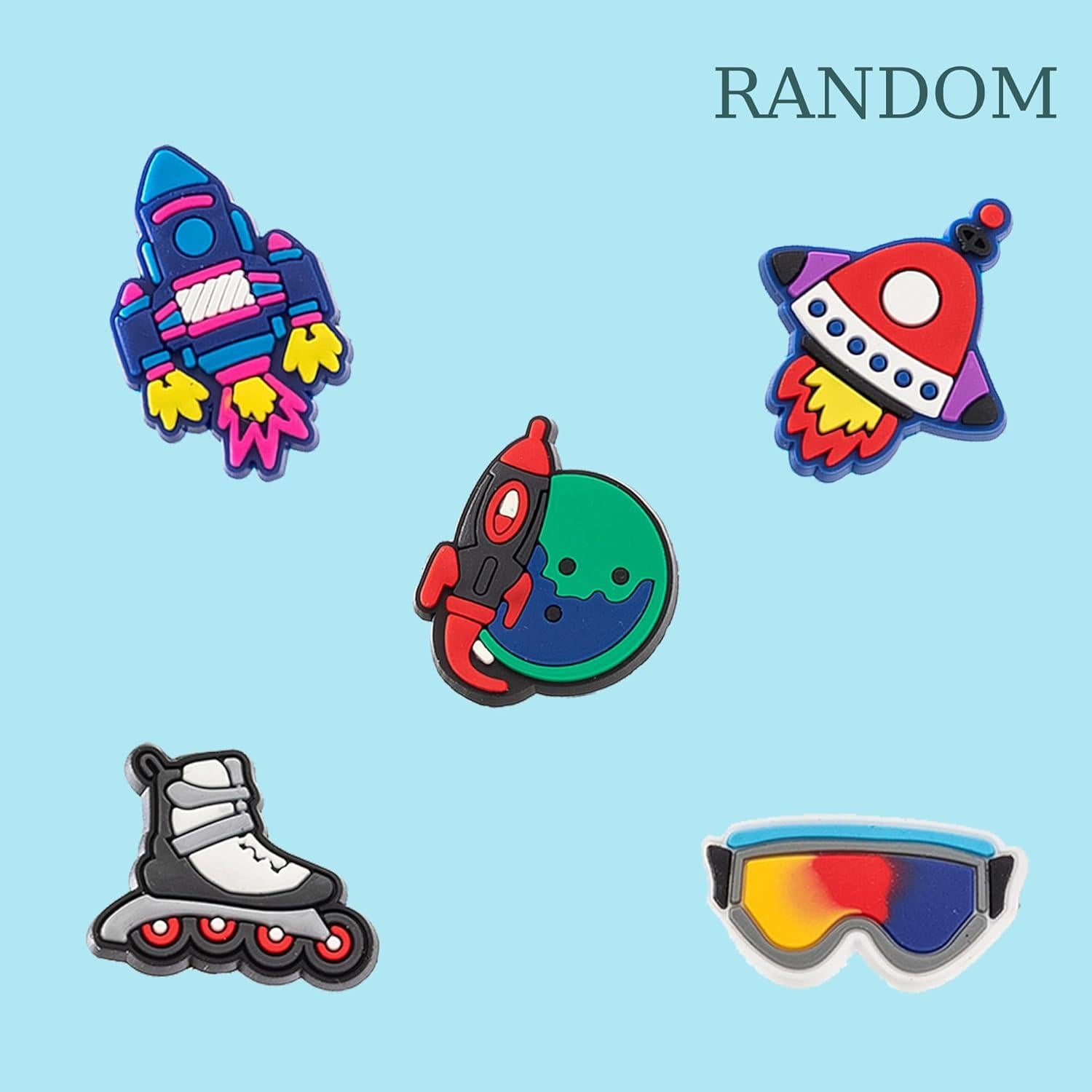 30 Piezas Encantos Aleatorios para Zapatos MelleFlarynsun PVC