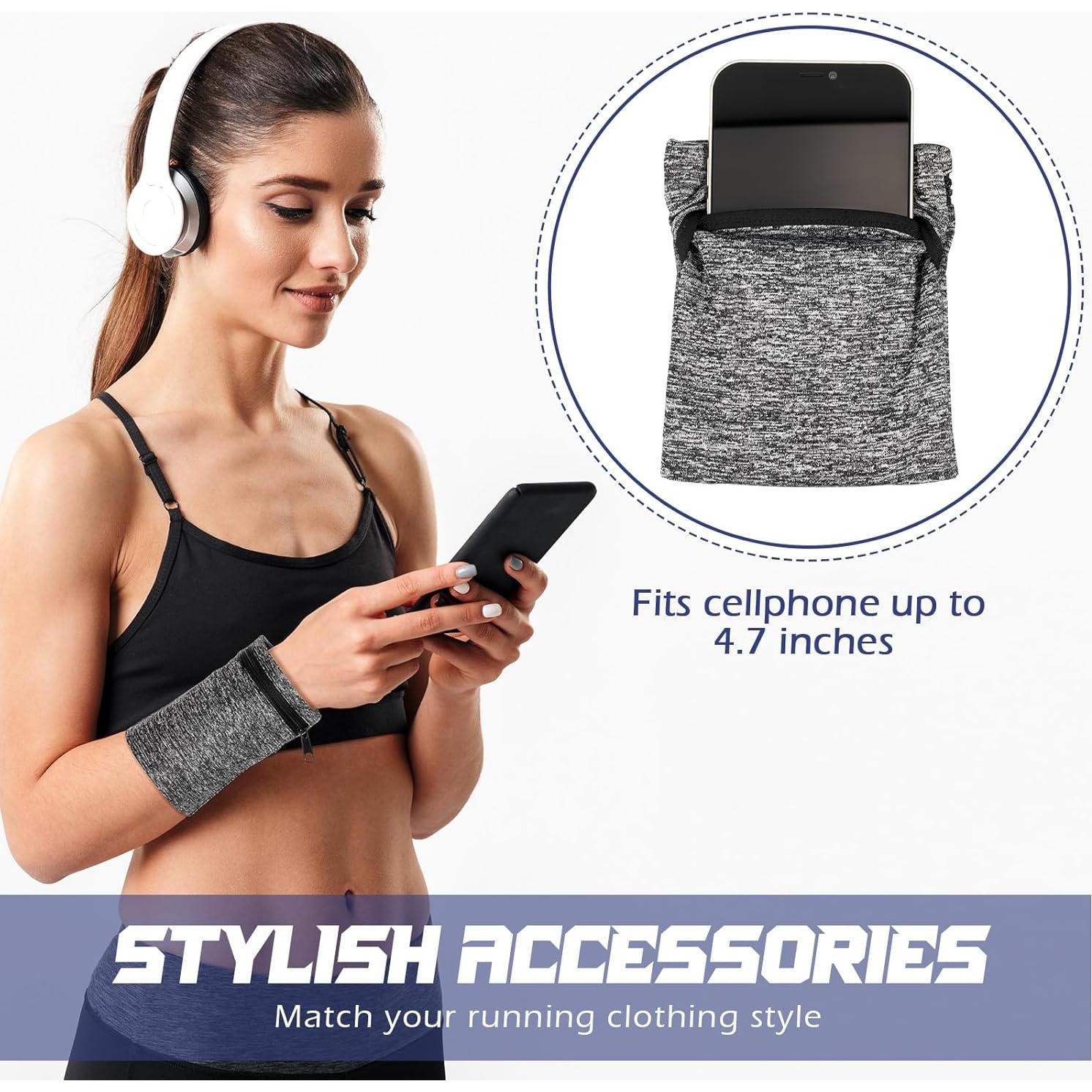 Carteras de Muñeca Honoson 5 Pcs para Correr y Ejercicio