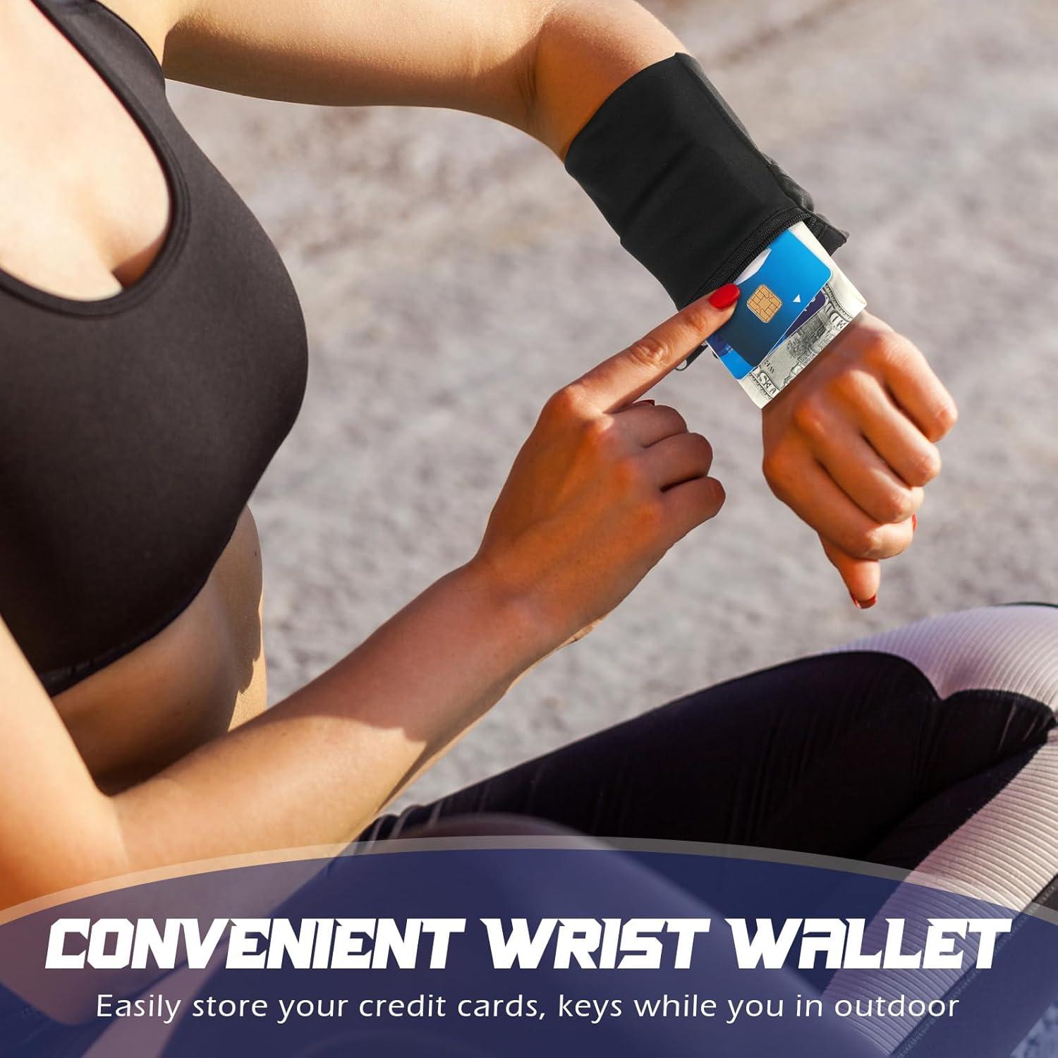 Carteras de Muñeca Honoson 5 Pcs para Correr y Ejercicio