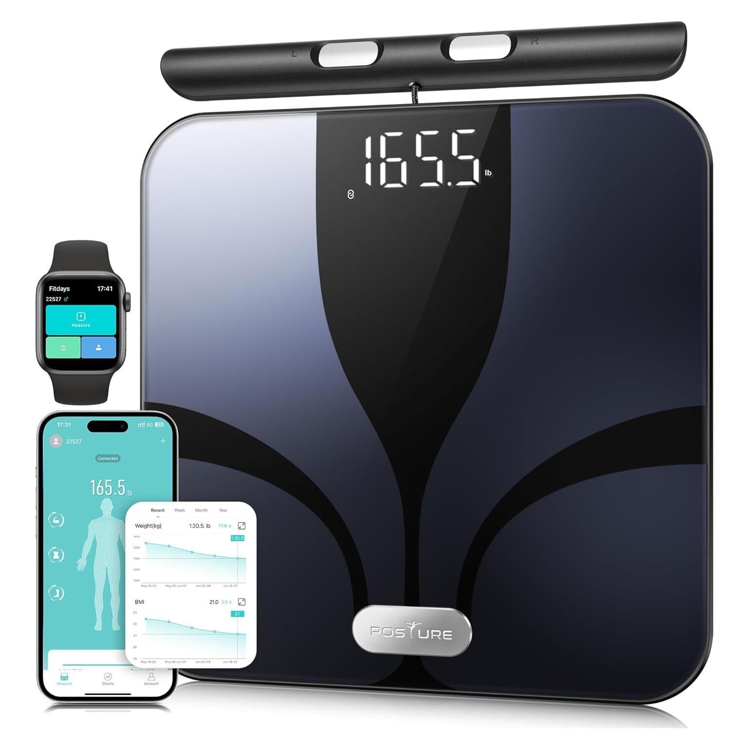 Escala Digital de Composición Corporal Postura FI2211LB 8 Electrodos