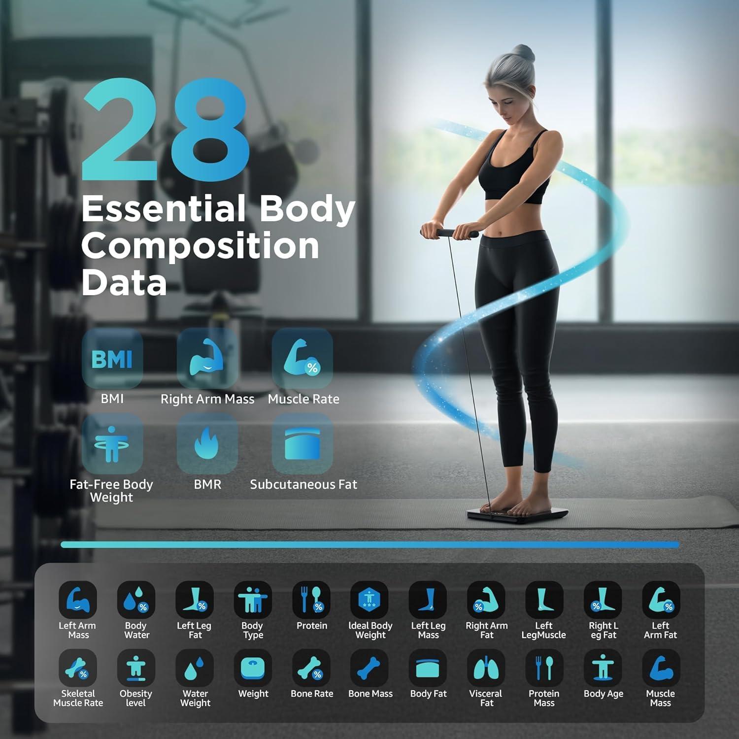 Escala Digital de Composición Corporal Postura FI2211LB 8 Electrodos