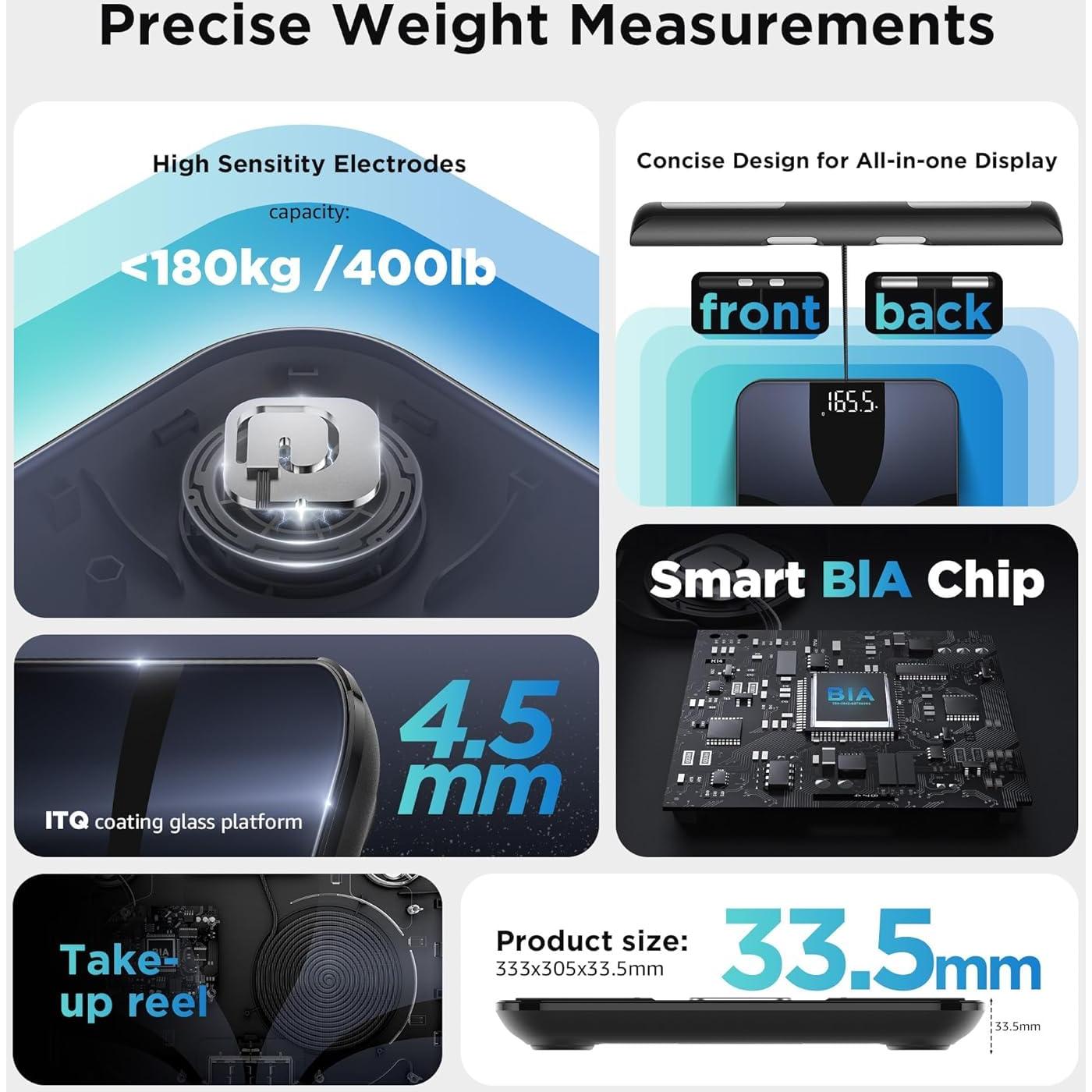 Escala Digital de Composición Corporal Postura FI2211LB 8 Electrodos