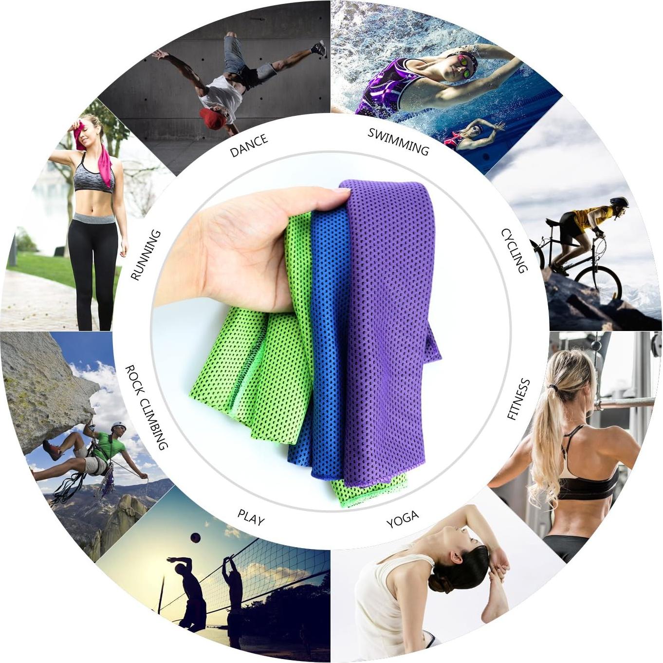 Toallas Enfriadoras Biange 30 Unidades 101.6x30.5cm Multiuso