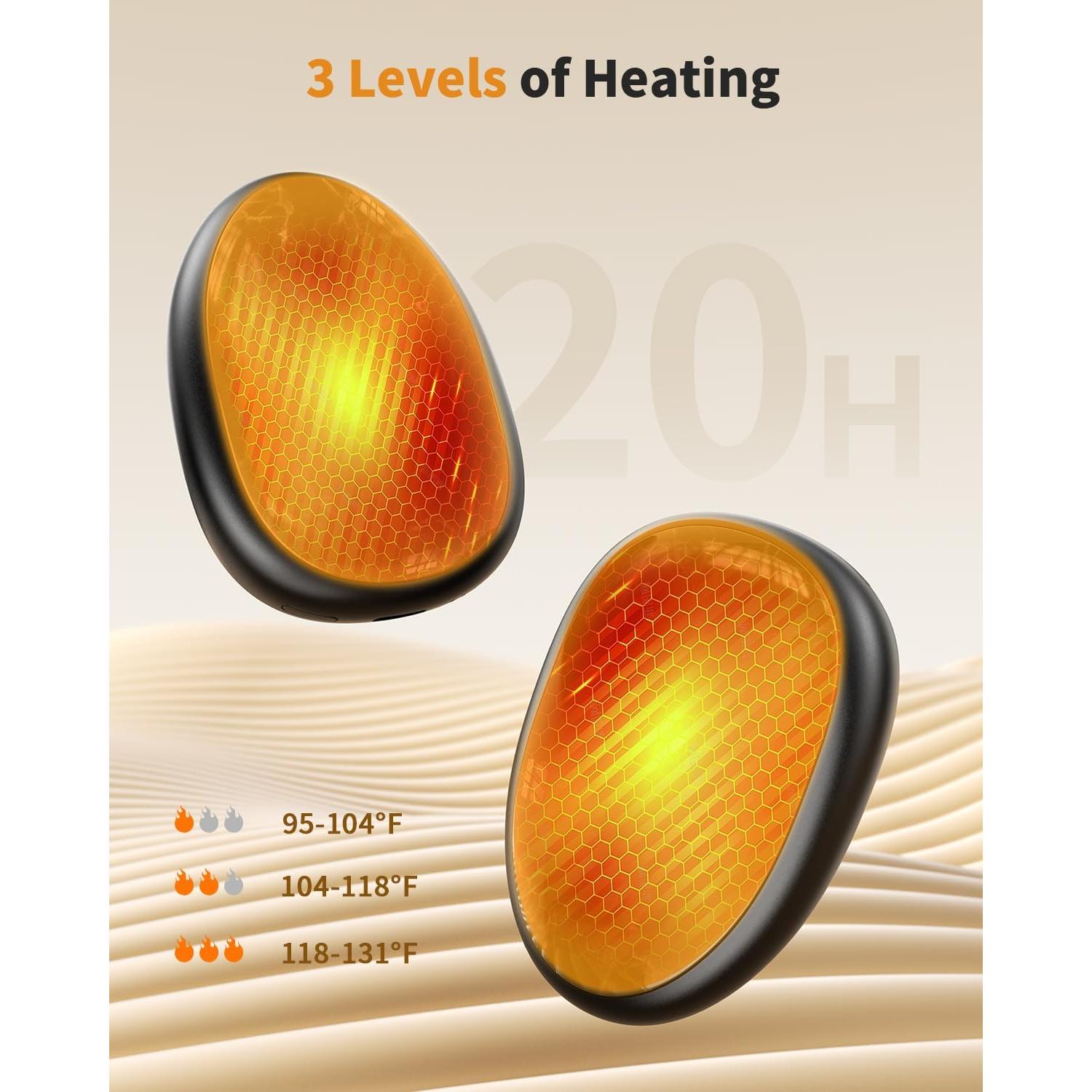 Calentadores de Manos Recargables coldSky ZY-A1 2 Piezas Negro