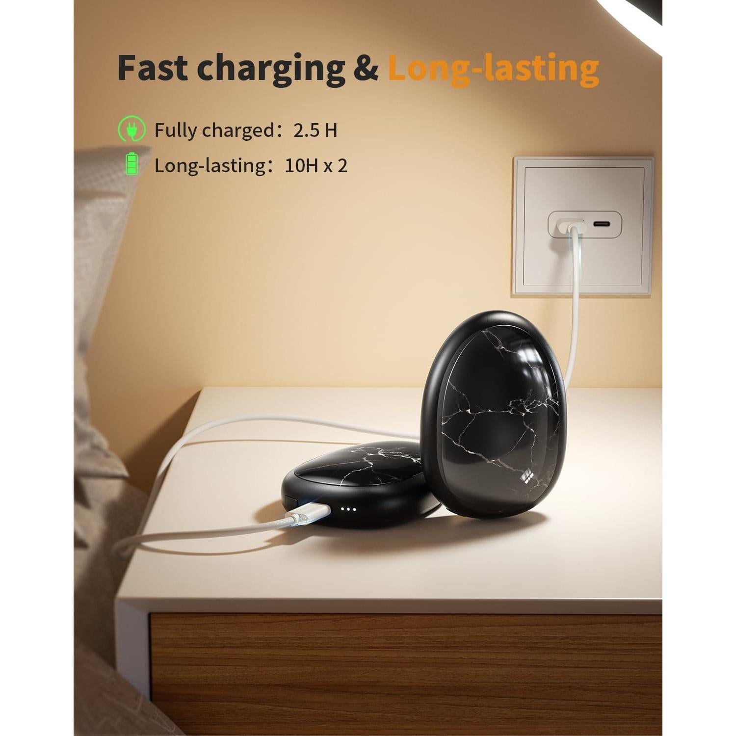 Calentadores de Manos Recargables coldSky ZY-A1 2 Piezas Negro