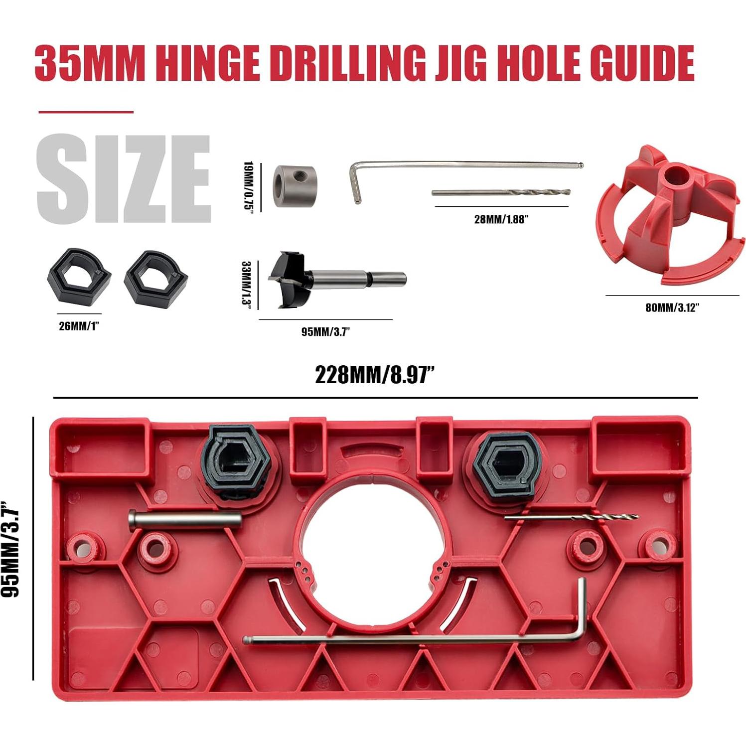 Plantilla de Perforación de Bisagras Vigtayue 35mm Ajustable