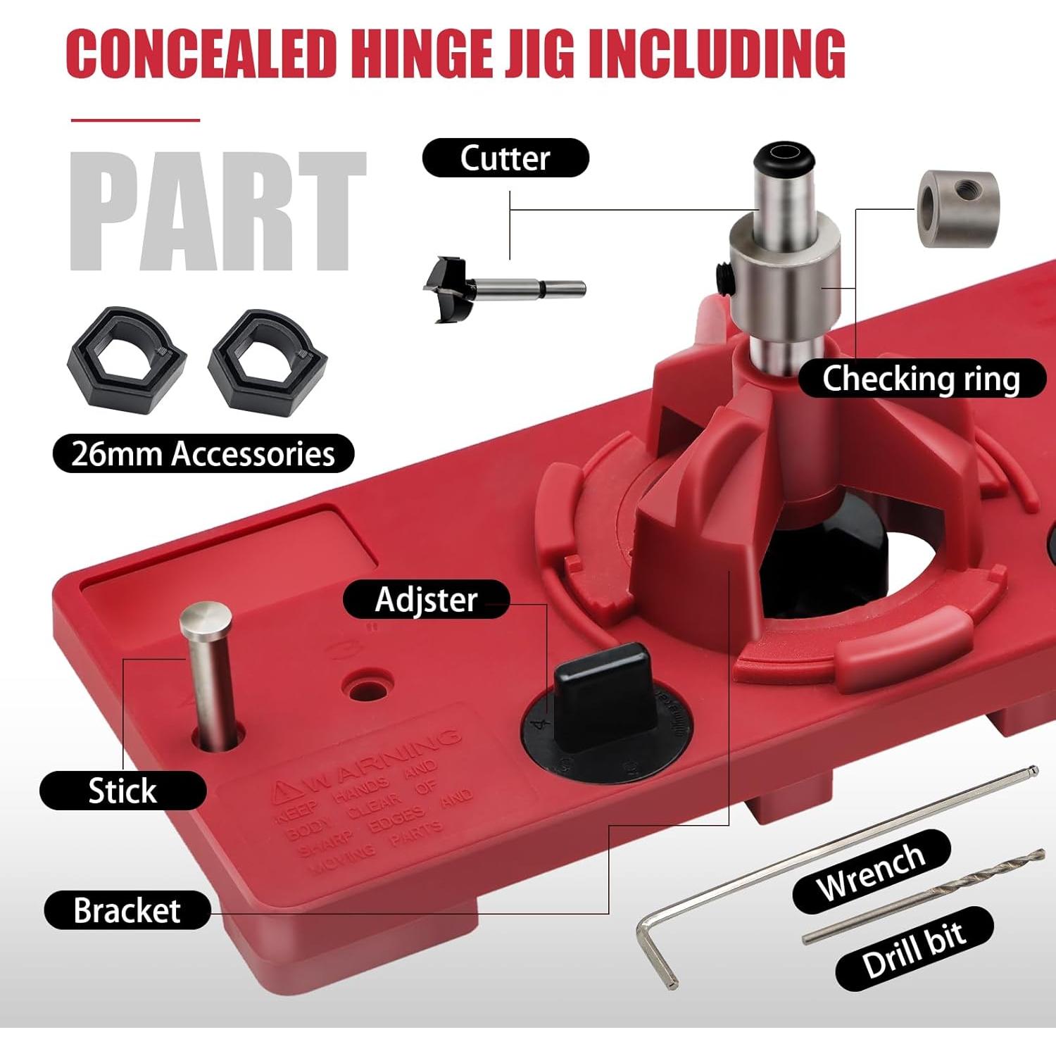 Plantilla de Perforación de Bisagras Vigtayue 35mm Ajustable