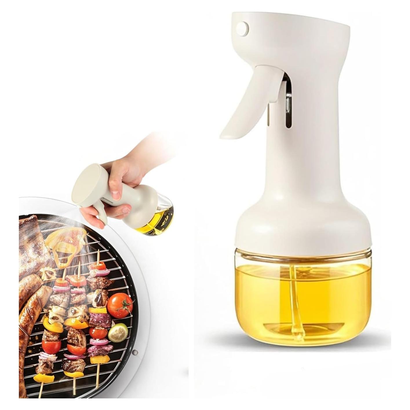 Rociador de Aceite de Oliva Povinmos 280ml Blanco Hermético