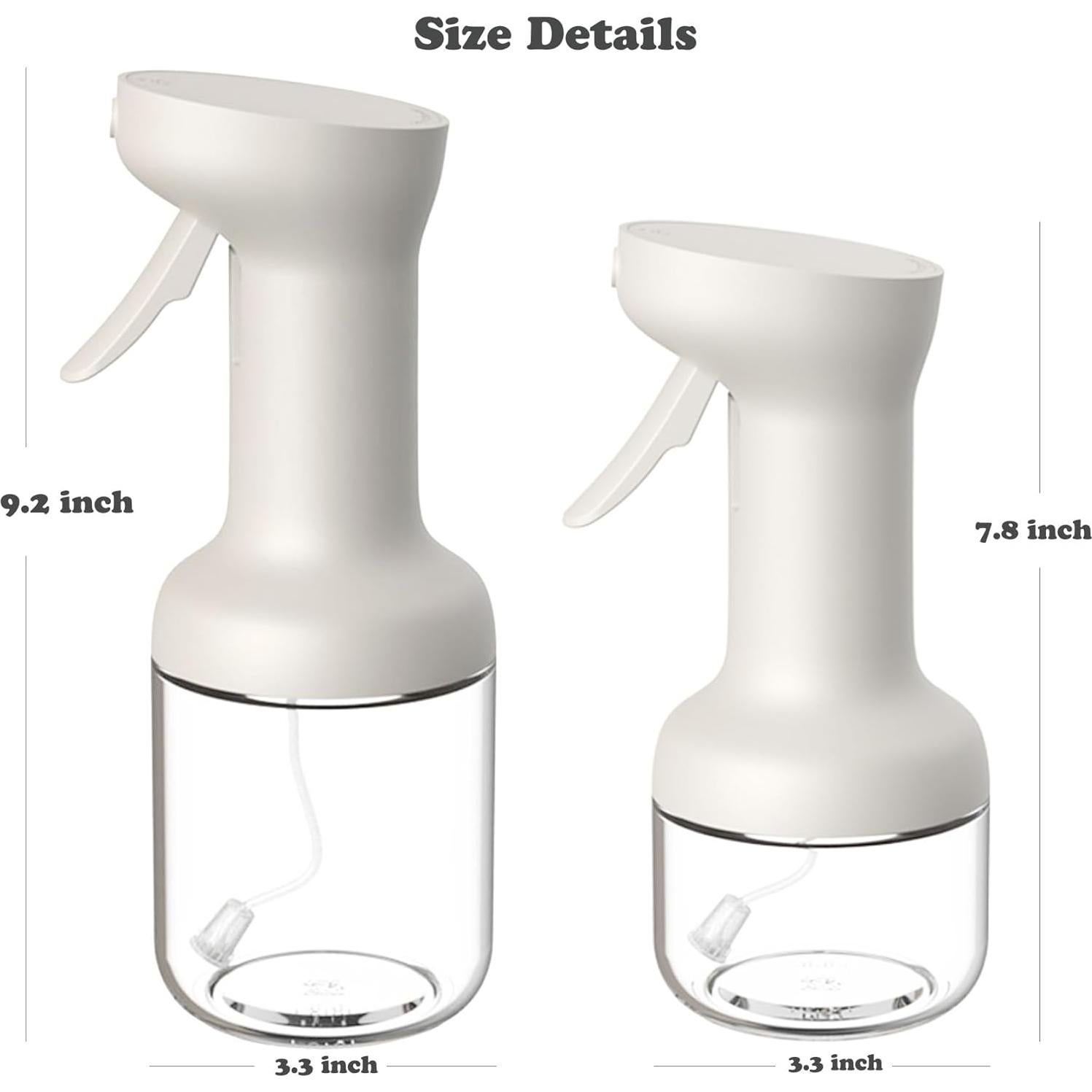 Rociador de Aceite de Oliva Povinmos 280ml Blanco Hermético