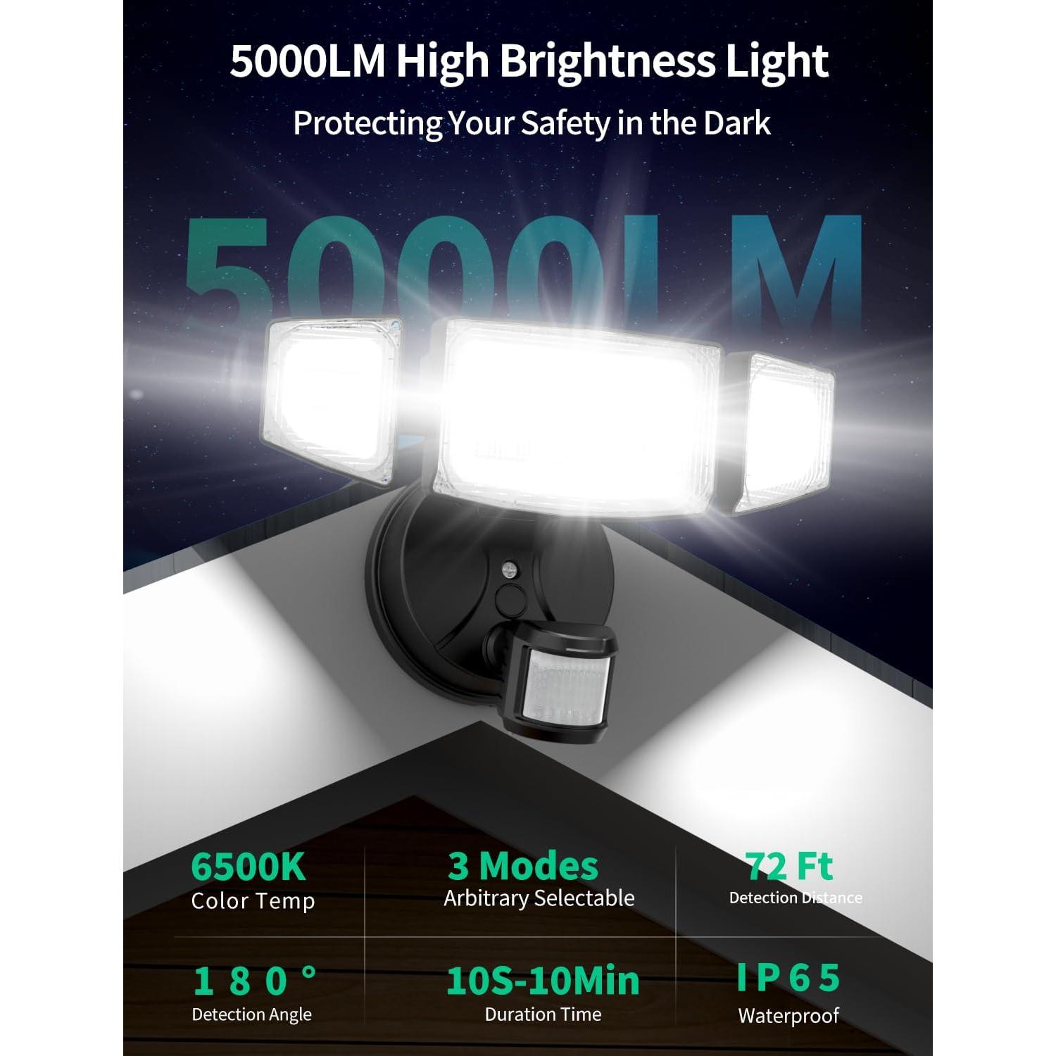 Luz de Inundación LED iMaihom 50W con Sensor de Movimiento IP65