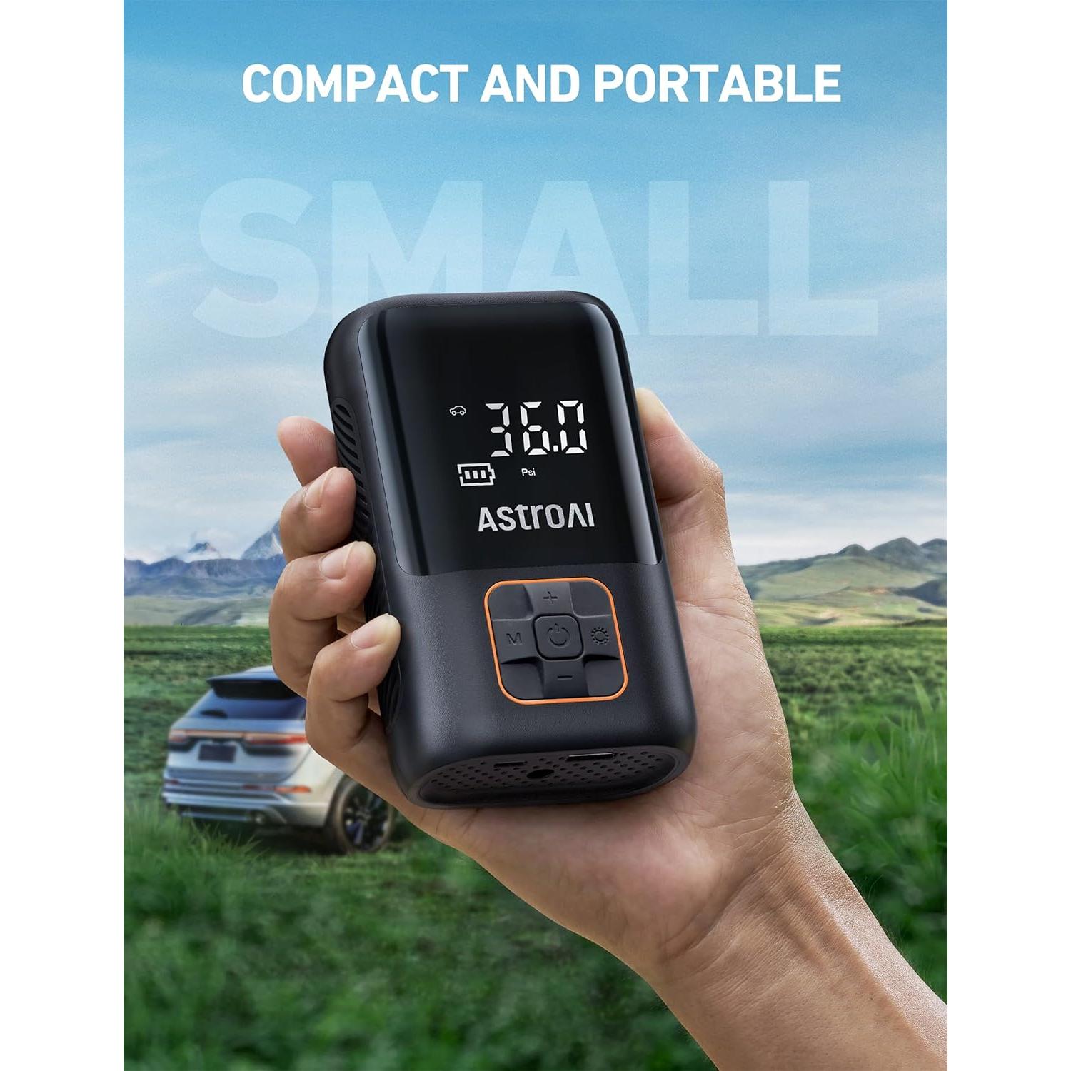 Compresor de Aire Portátil AstroAI AC19BK 150 PSI Inalámbrico